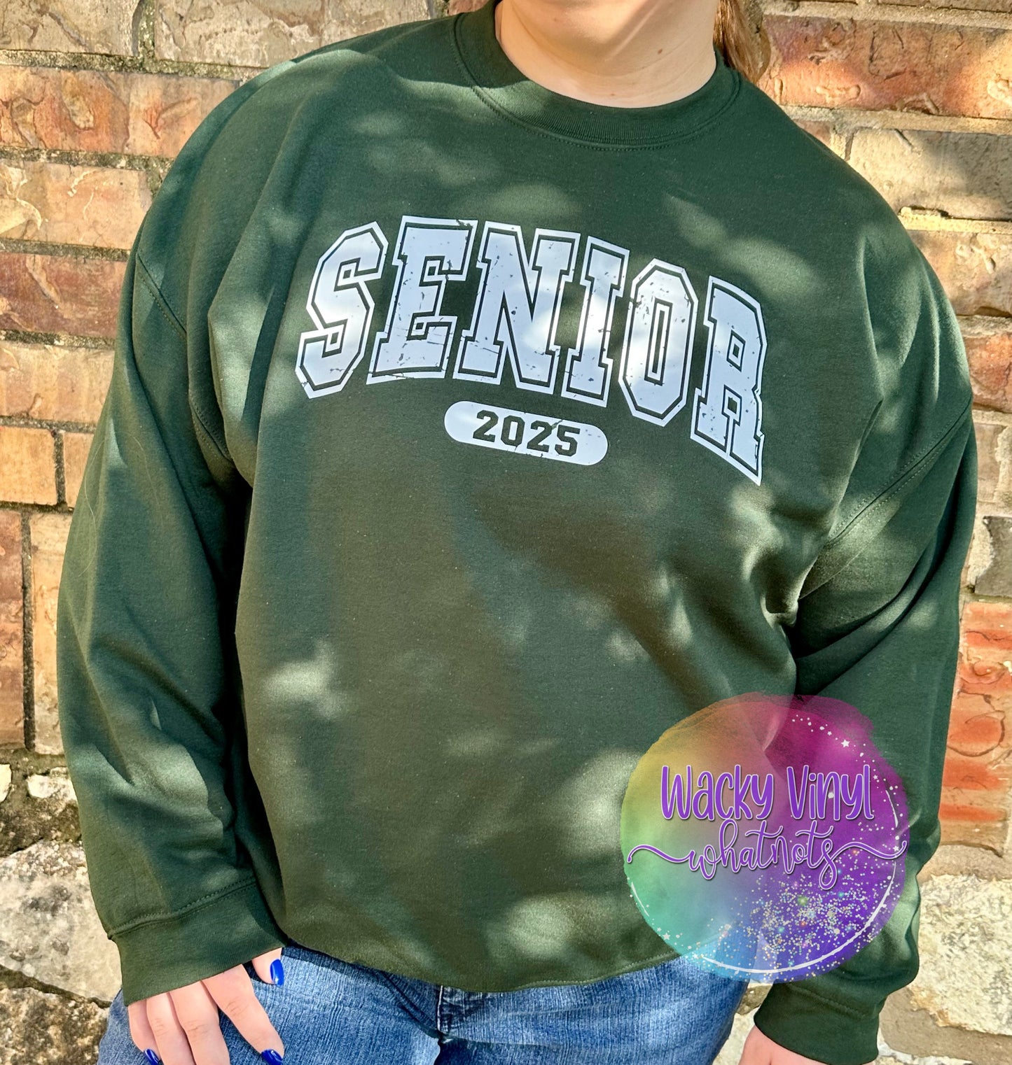 Senior Crewneck Wacky Vinyl Whatnots, LLC