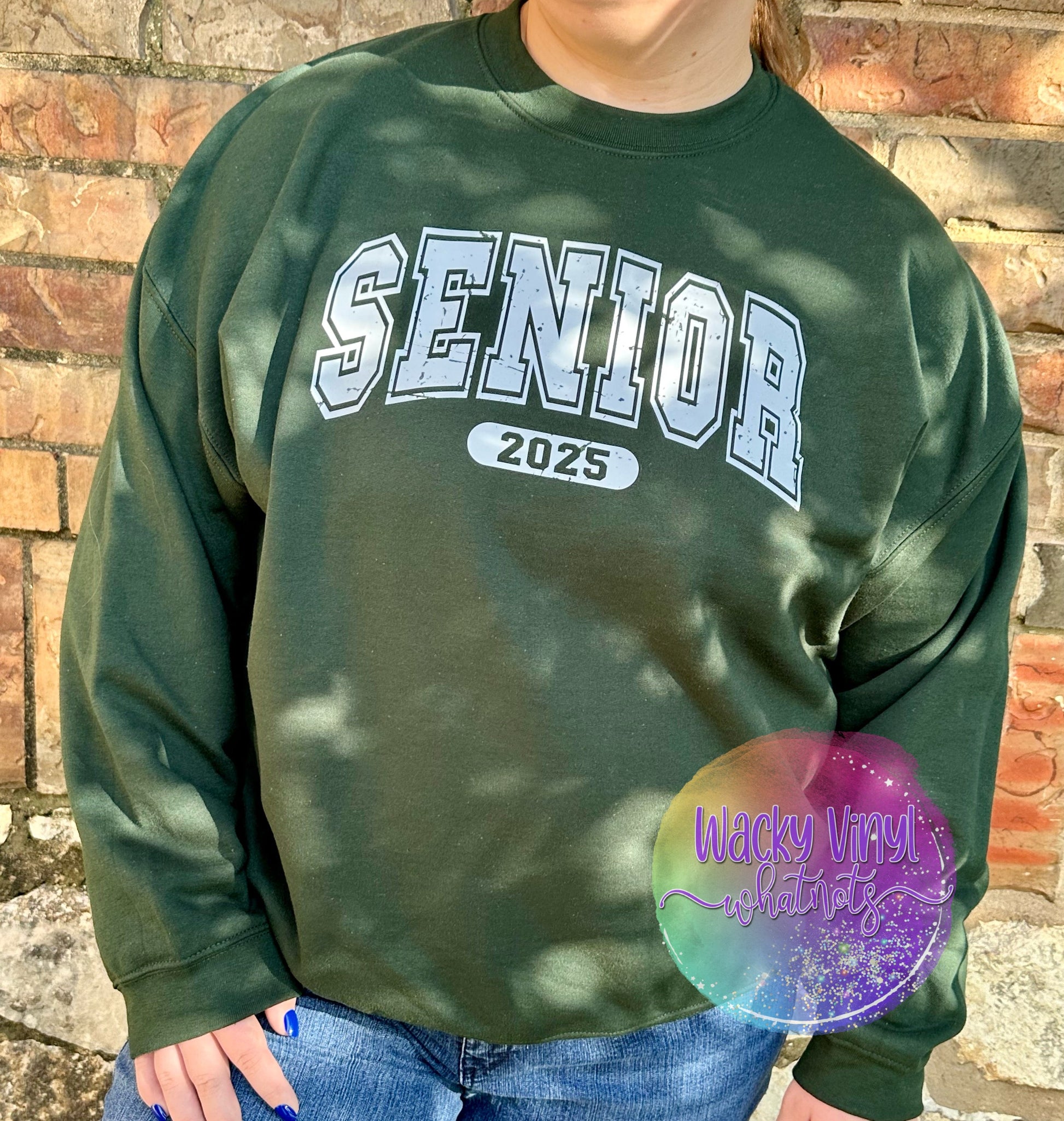 Senior Crewneck Wacky Vinyl Whatnots, LLC