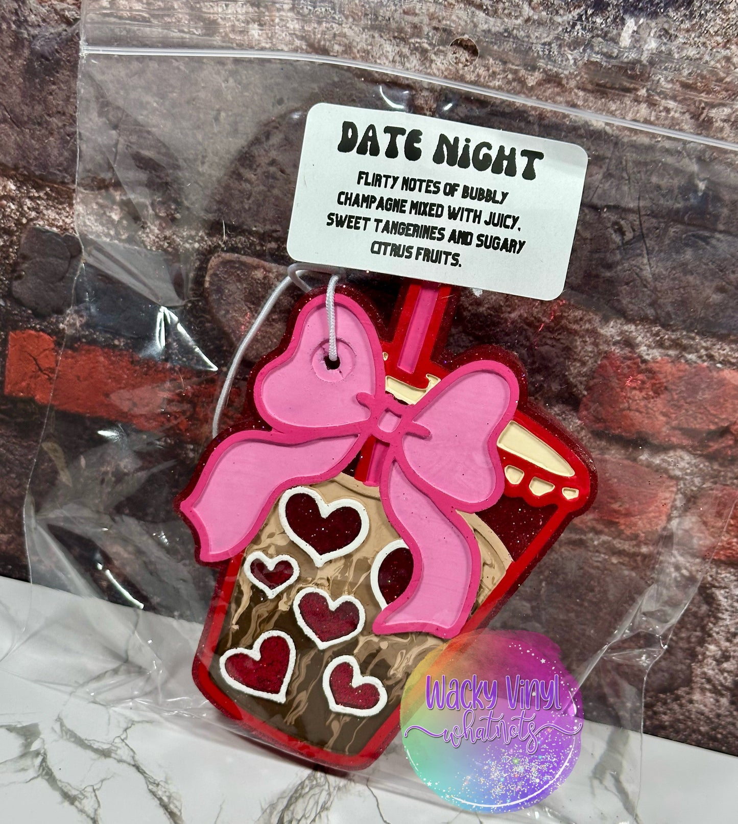 Iced Coffee w/ Hearts Freshie Wacky Vinyl Whatnots, LLC