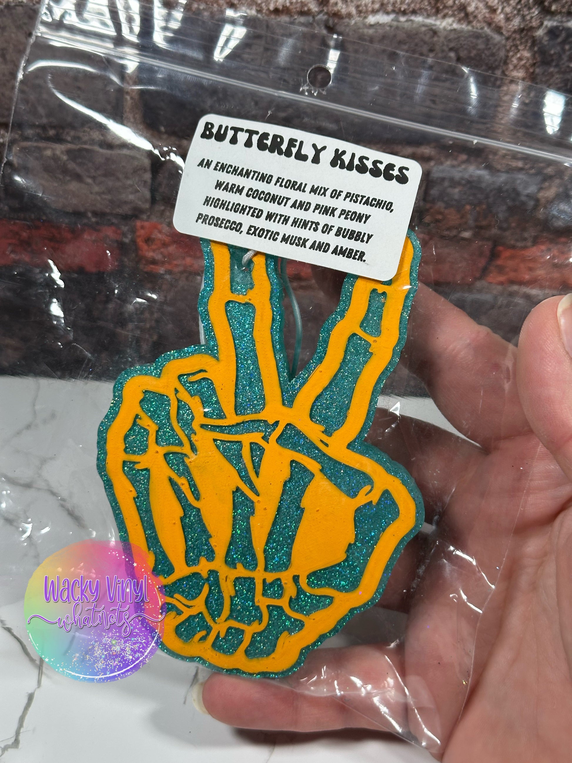 Skeleton Peace Freshie Wacky Vinyl Whatnots, LLC