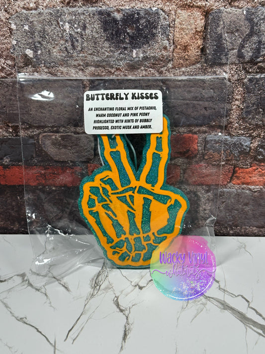 Skeleton Peace Freshie Wacky Vinyl Whatnots, LLC