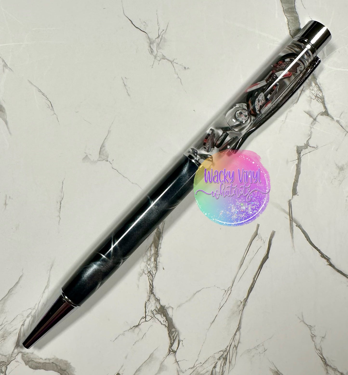 Horror Snow Globe Pen Wacky Vinyl Whatnots, LLC
