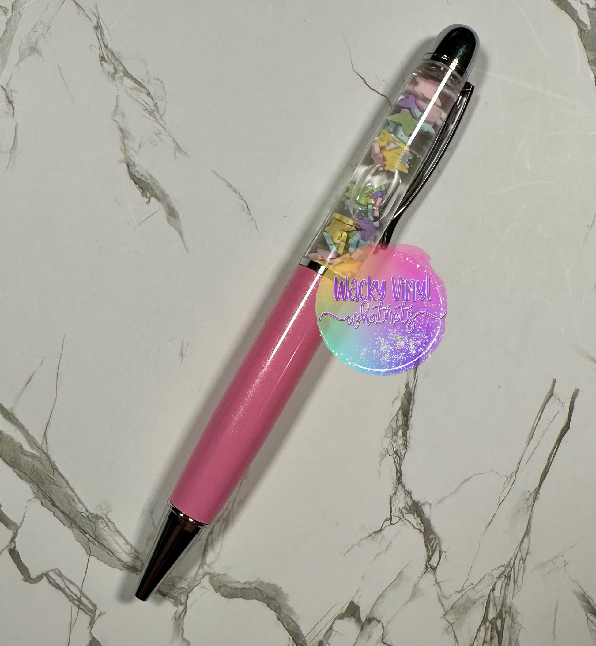 Butterfly Snow Globe Pen Wacky Vinyl Whatnots, LLC