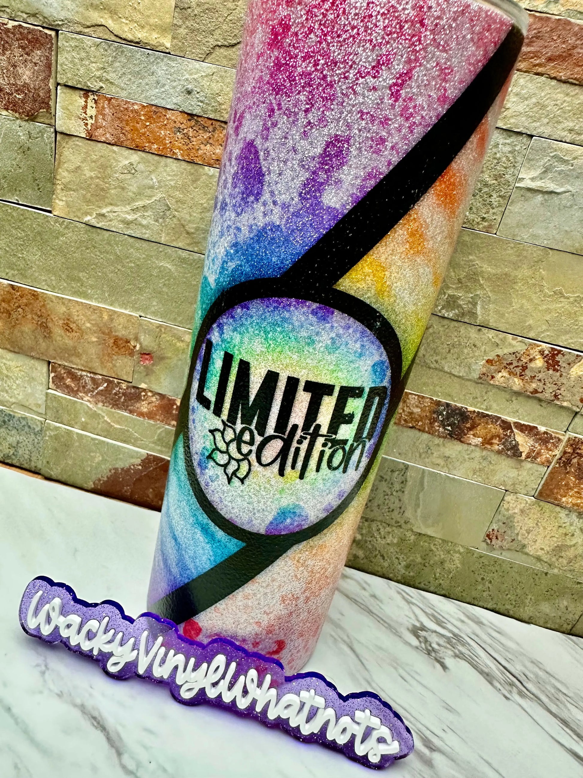 Limited Edition Glitter Tumbler Wacky Vinyl Whatnots, LLC