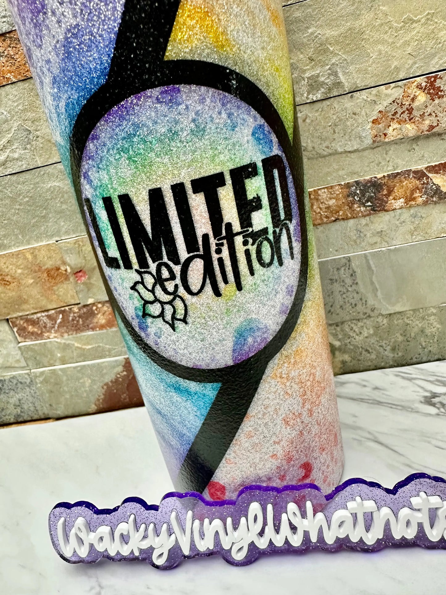 Limited Edition Glitter Tumbler Wacky Vinyl Whatnots, LLC