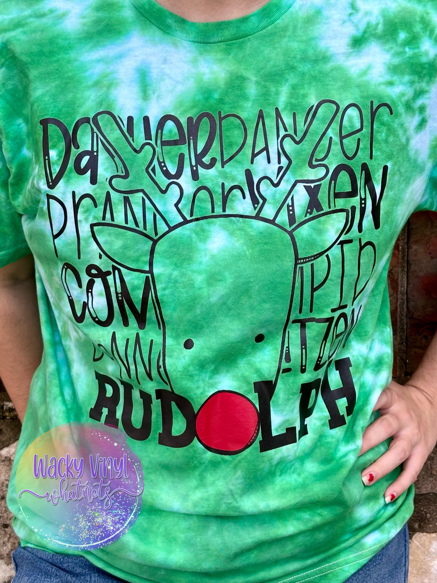 Reindeer Dyed Tee Wacky Vinyl Whatnots, LLC