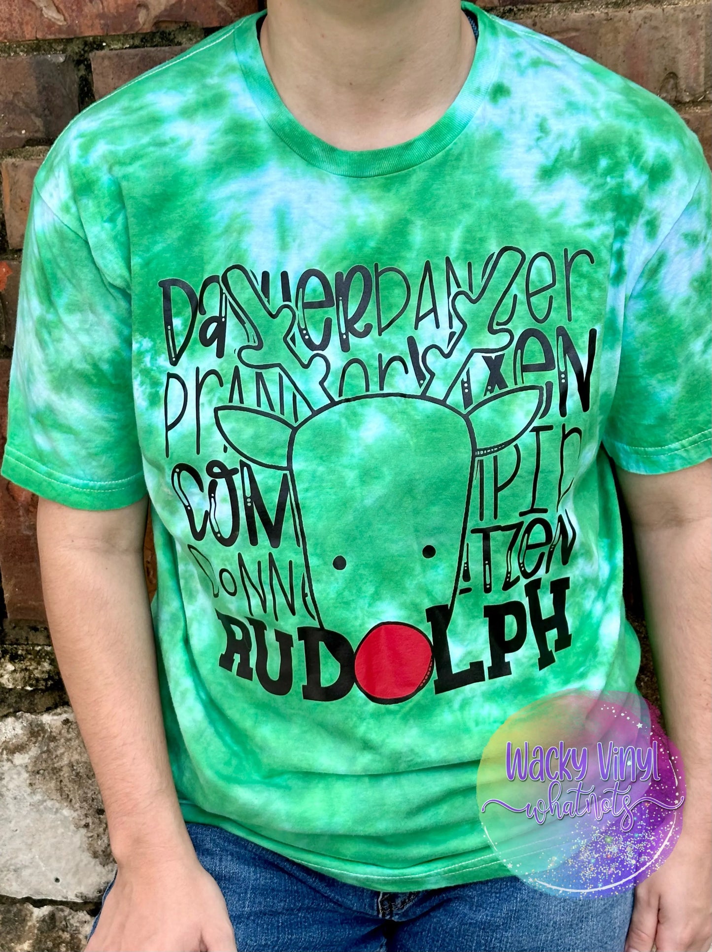 Reindeer Dyed Tee Wacky Vinyl Whatnots, LLC