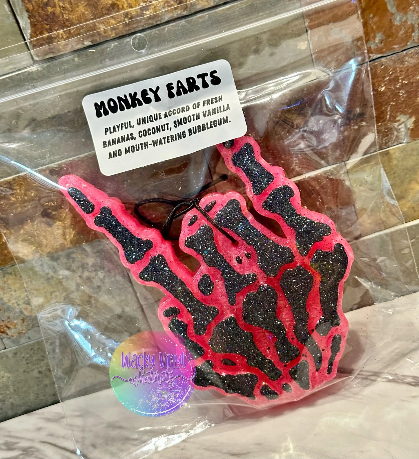 Skeleton Rock On Freshie Wacky Vinyl Whatnots, LLC