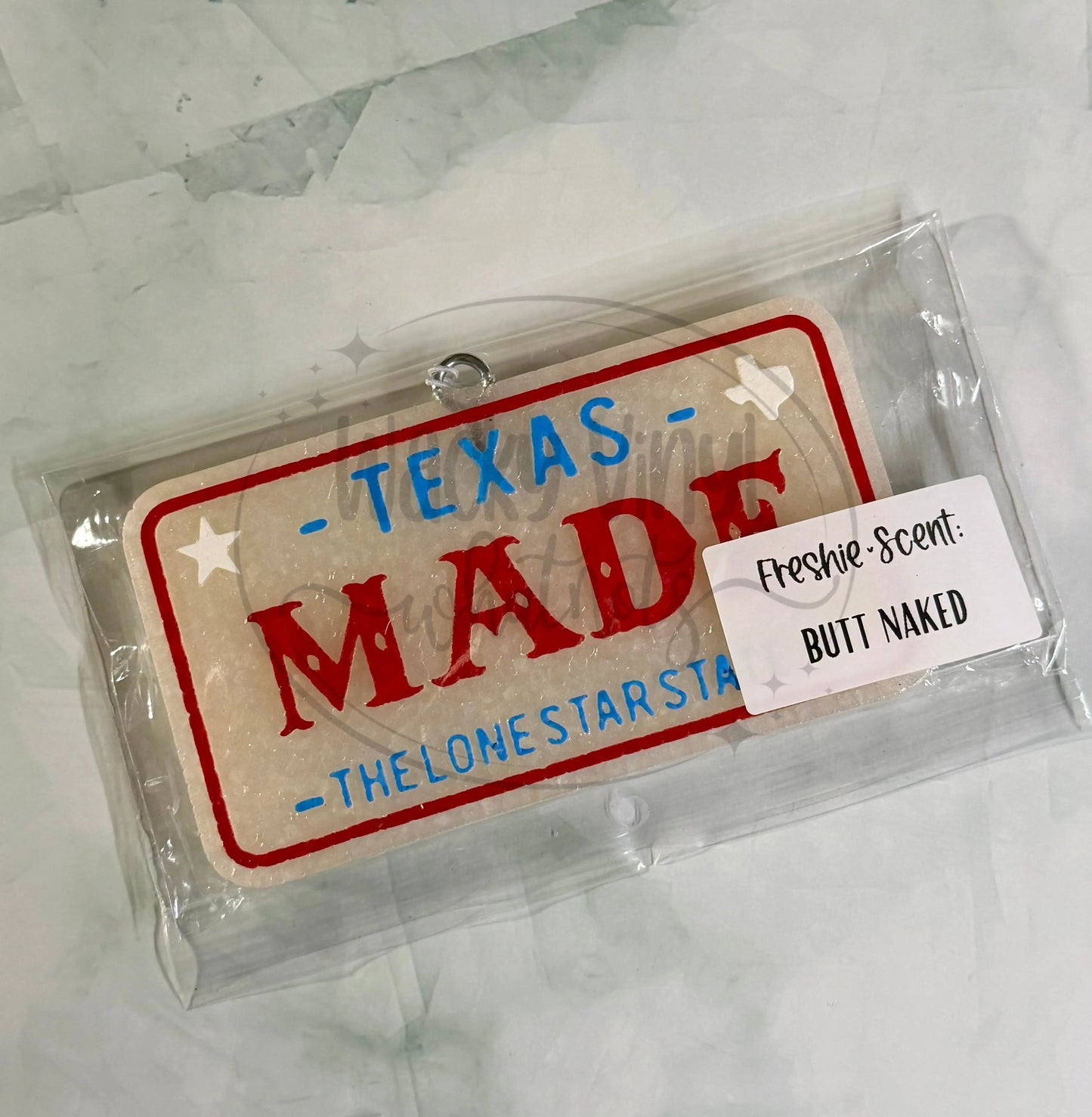 Texas Plate Freshie Wacky Vinyl Whatnots, LLC