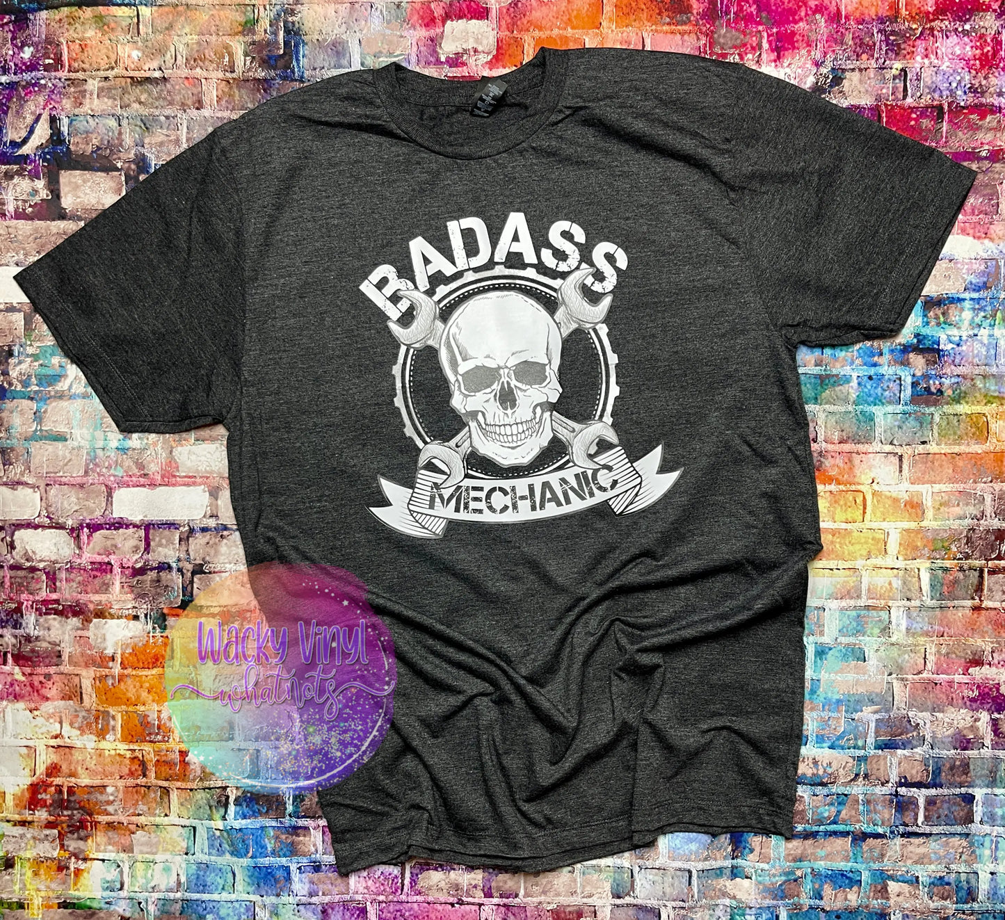 Badass Mechanic Skull Tee