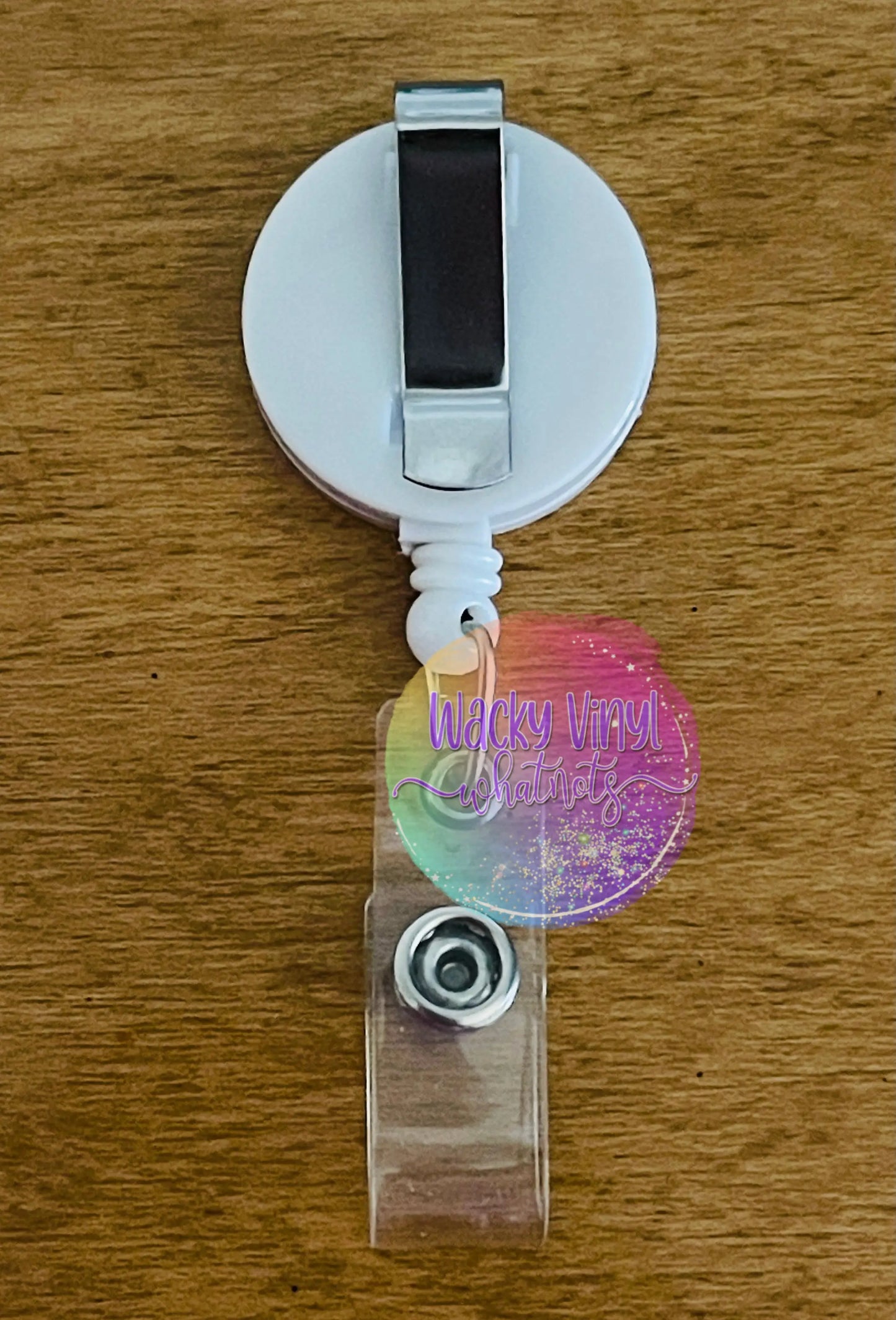 Chubby Unicorn Badge Reel Wacky Vinyl Whatnots, LLC