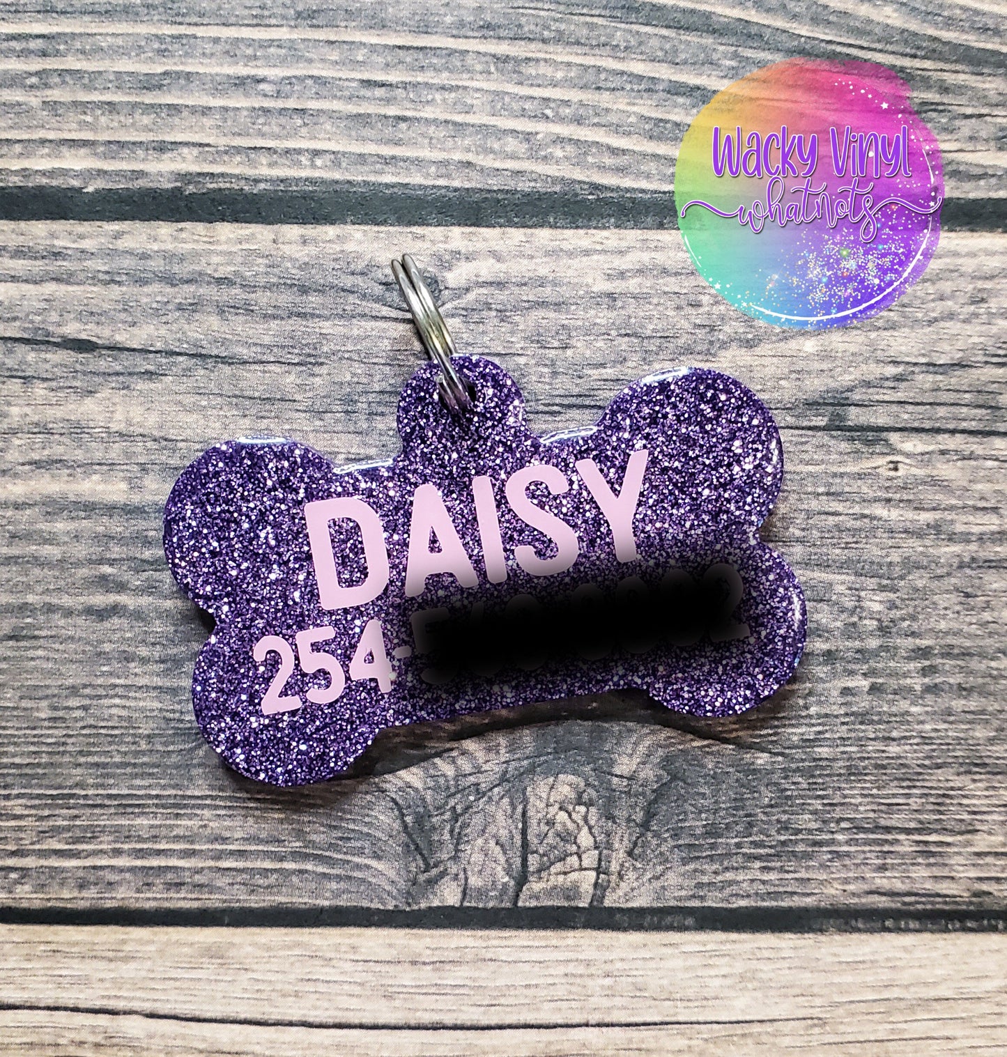 Dog Bone Tags Wacky Vinyl Whatnots, LLC