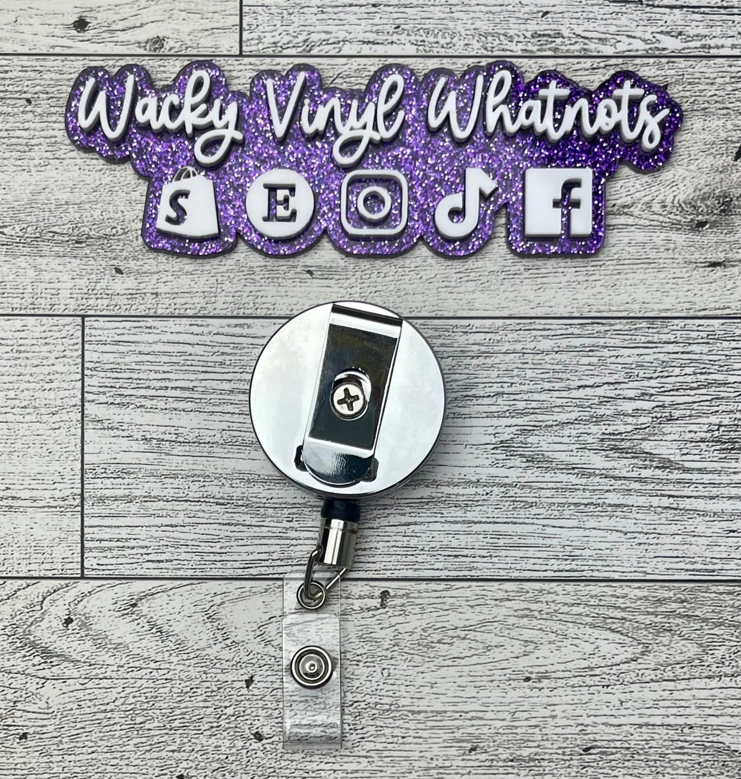 I'm a Teacher Badge Reel Wacky Vinyl Whatnots, LLC