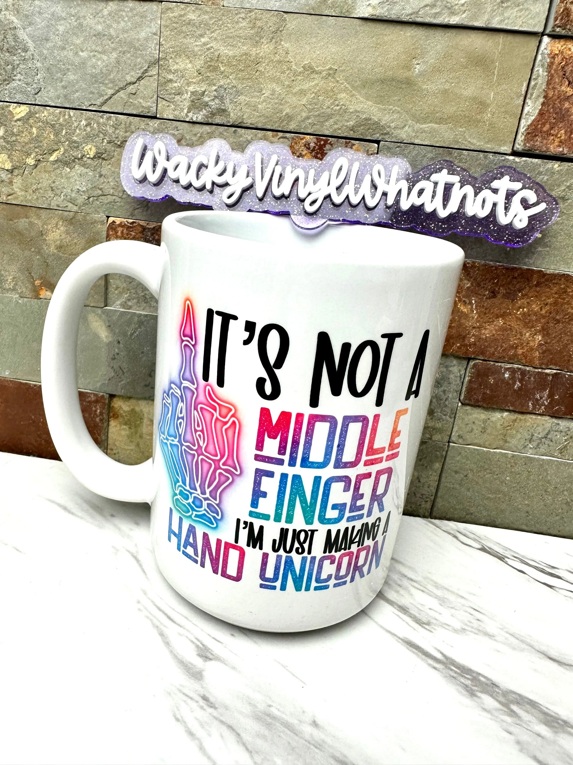 It's Not a Middle Finger... Mug Wacky Vinyl Whatnots, LLC