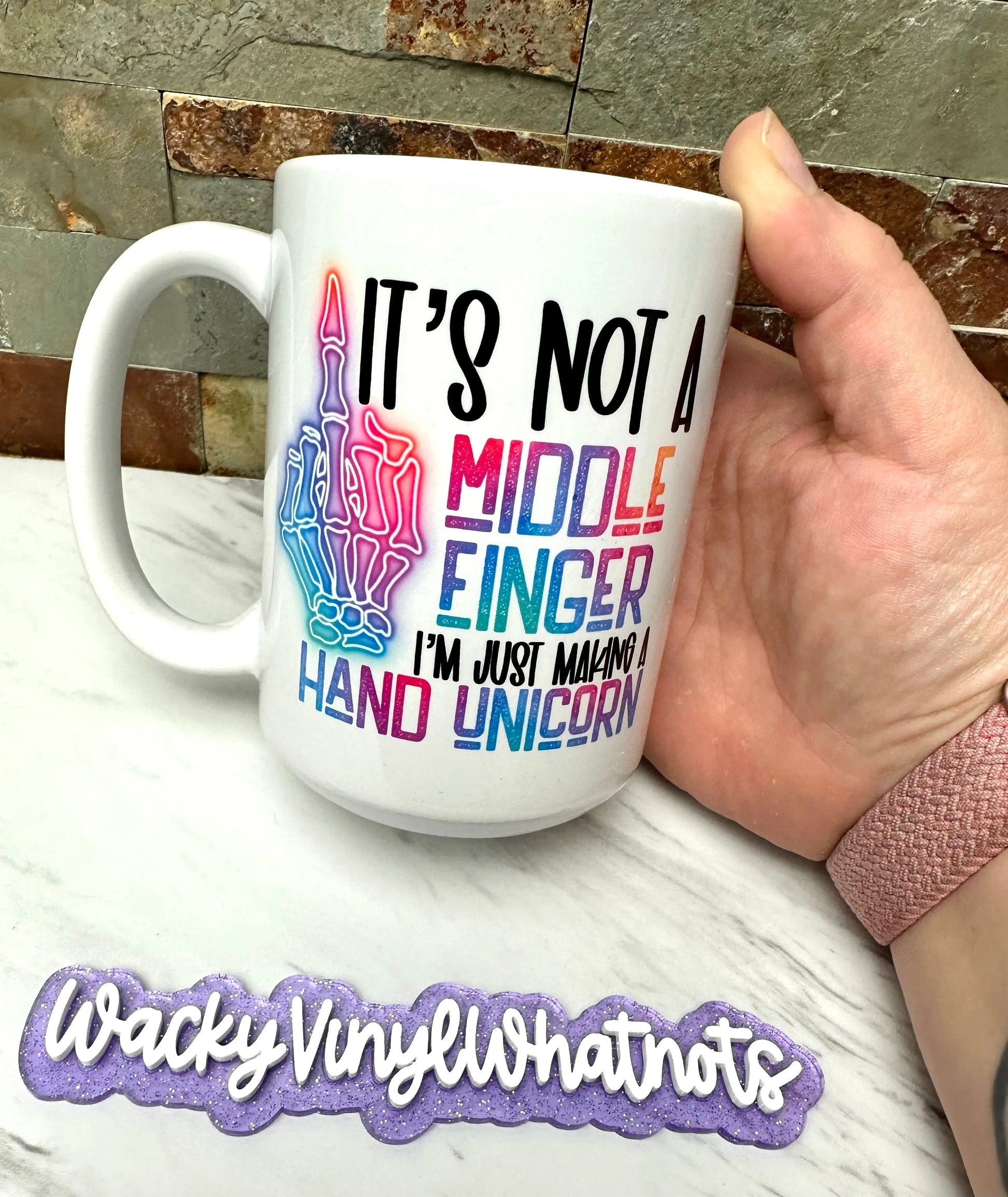 It's Not a Middle Finger... Mug Wacky Vinyl Whatnots, LLC