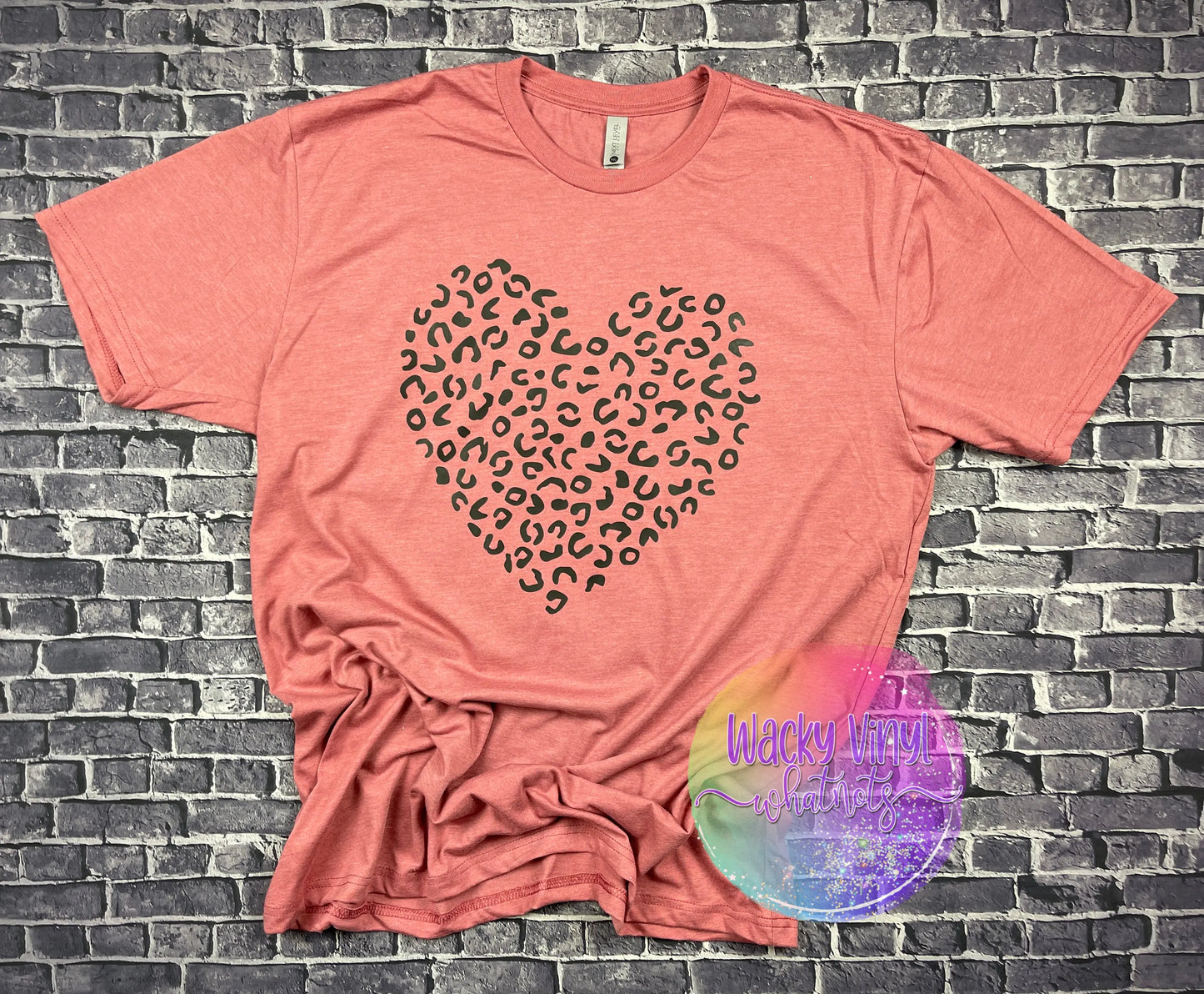 Leopard Heart Tee Wacky Vinyl Whatnots, LLC