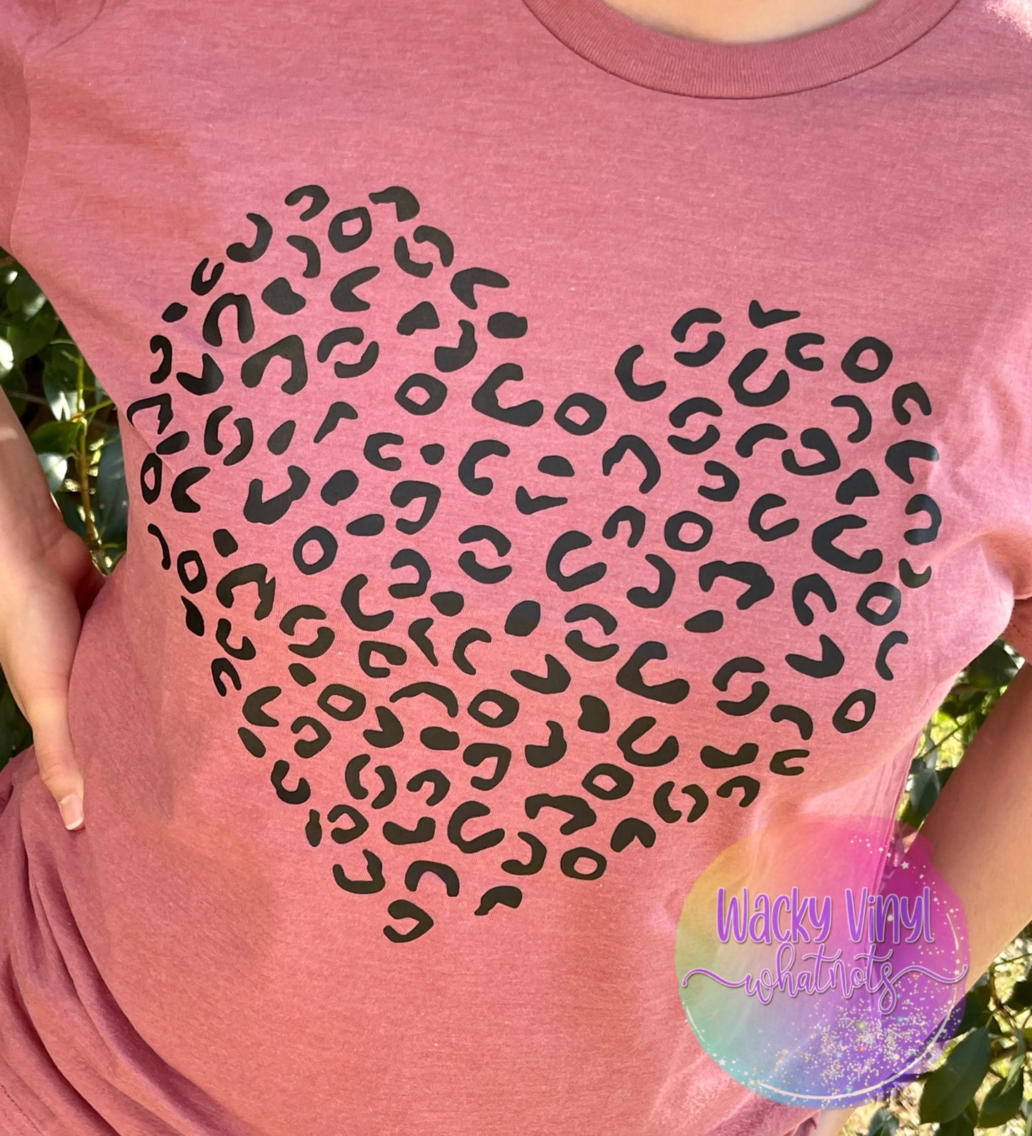 Leopard Heart Tee Wacky Vinyl Whatnots, LLC