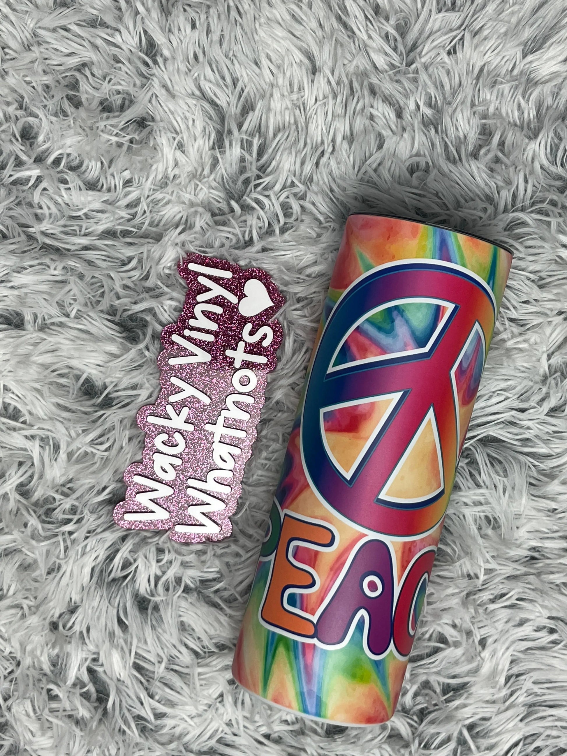 Peace Tumbler - Glow Wacky Vinyl Whatnots, LLC