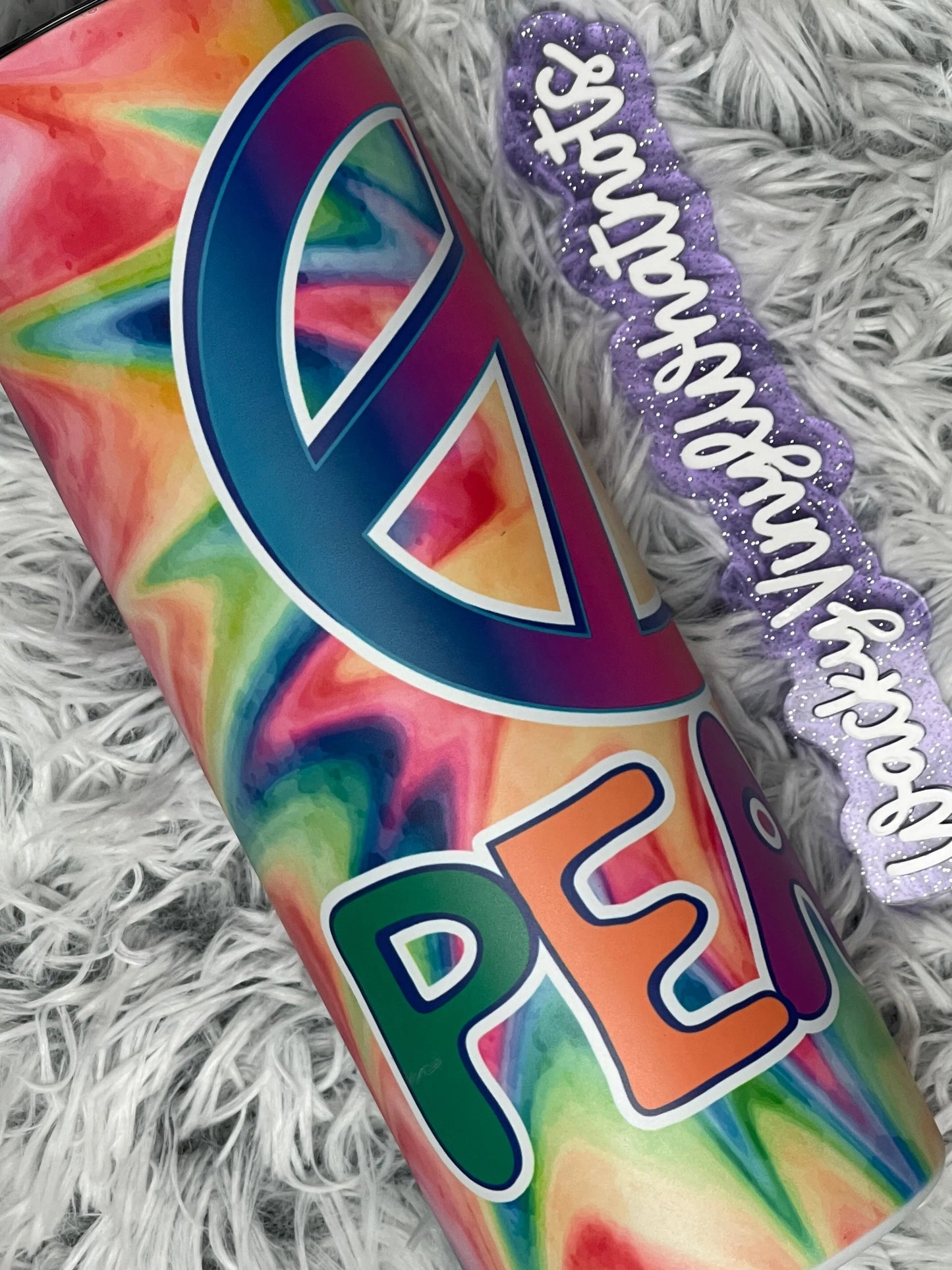 Peace Tumbler - Glow Wacky Vinyl Whatnots, LLC