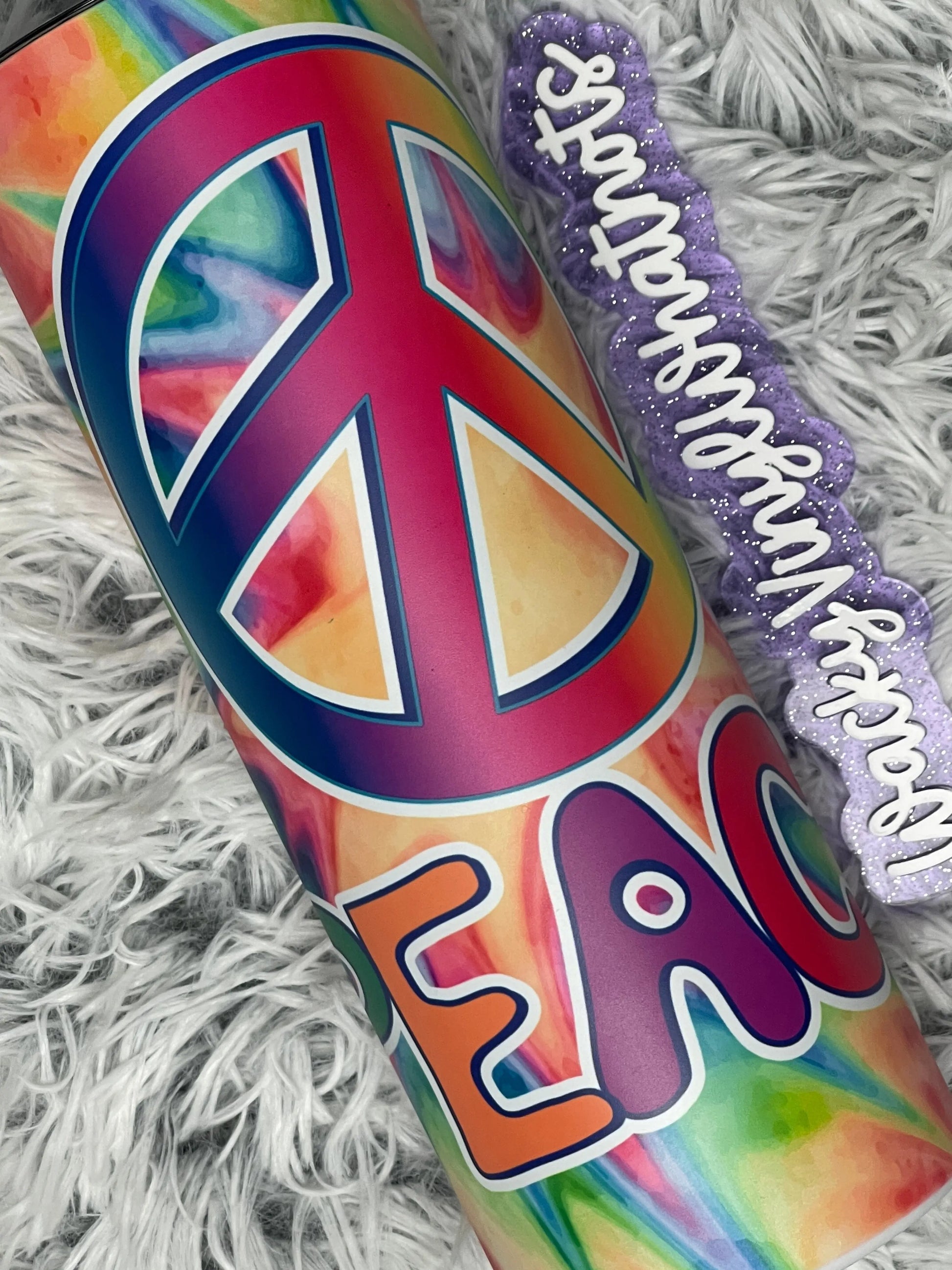 Peace Tumbler - Glow Wacky Vinyl Whatnots, LLC