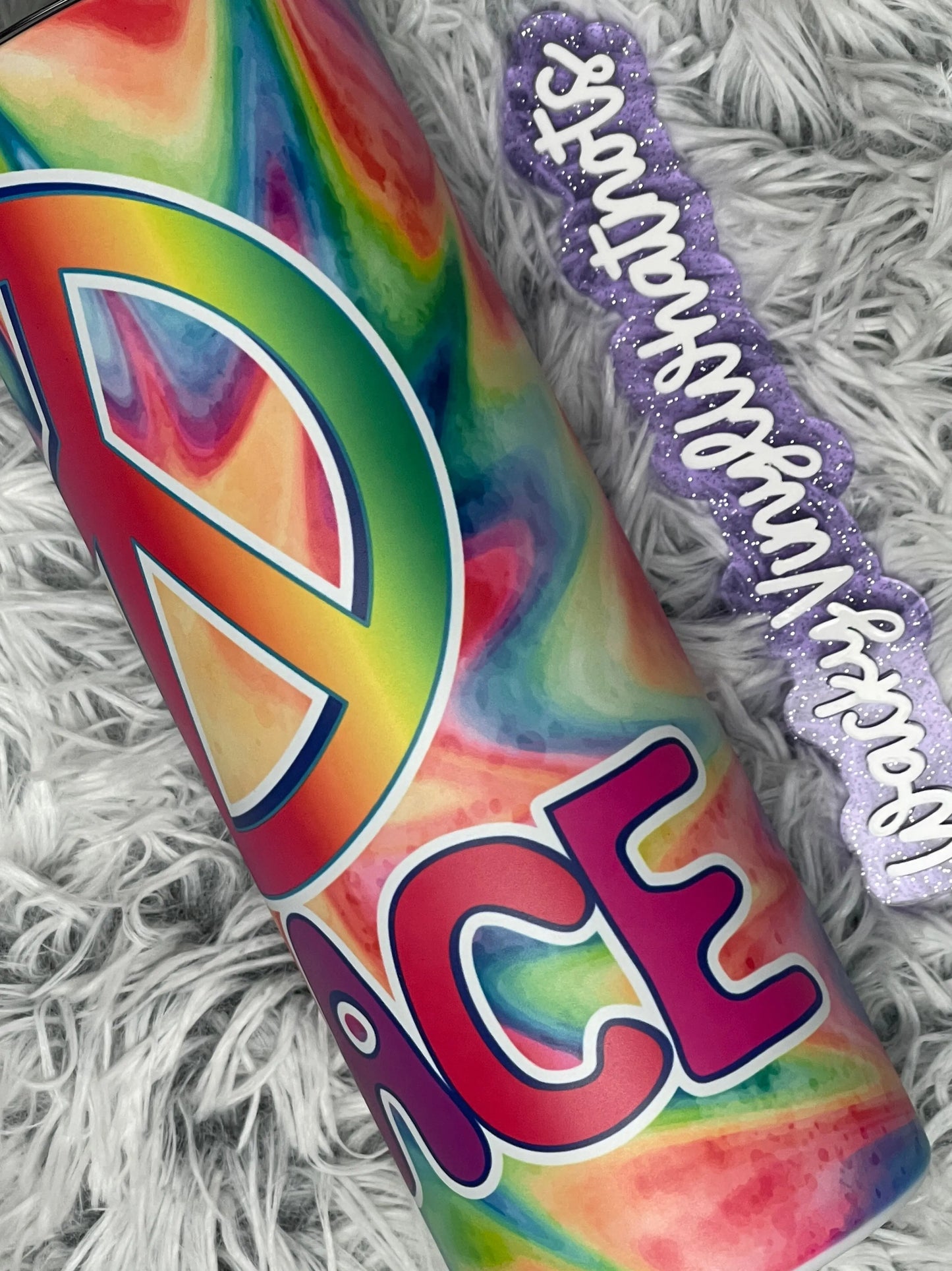 Peace Tumbler - Glow Wacky Vinyl Whatnots, LLC