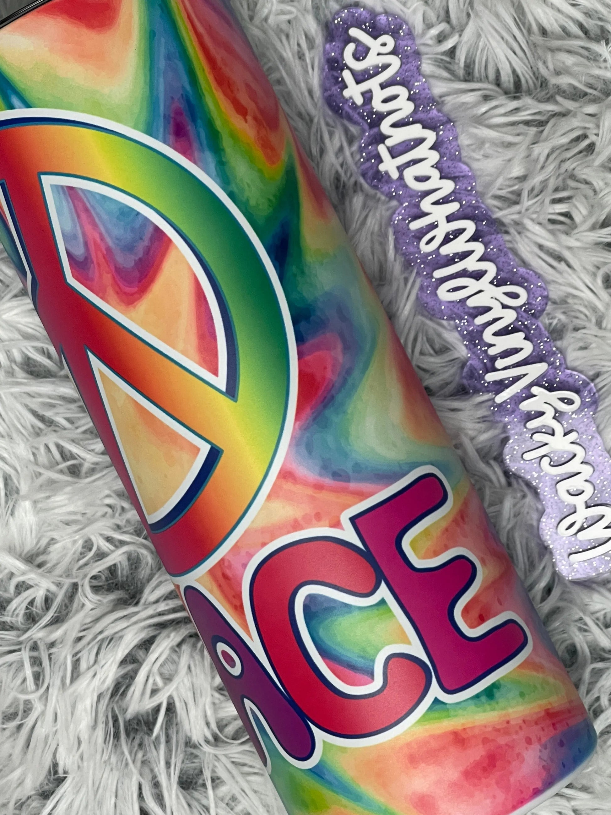 Peace Tumbler - Glow Wacky Vinyl Whatnots, LLC