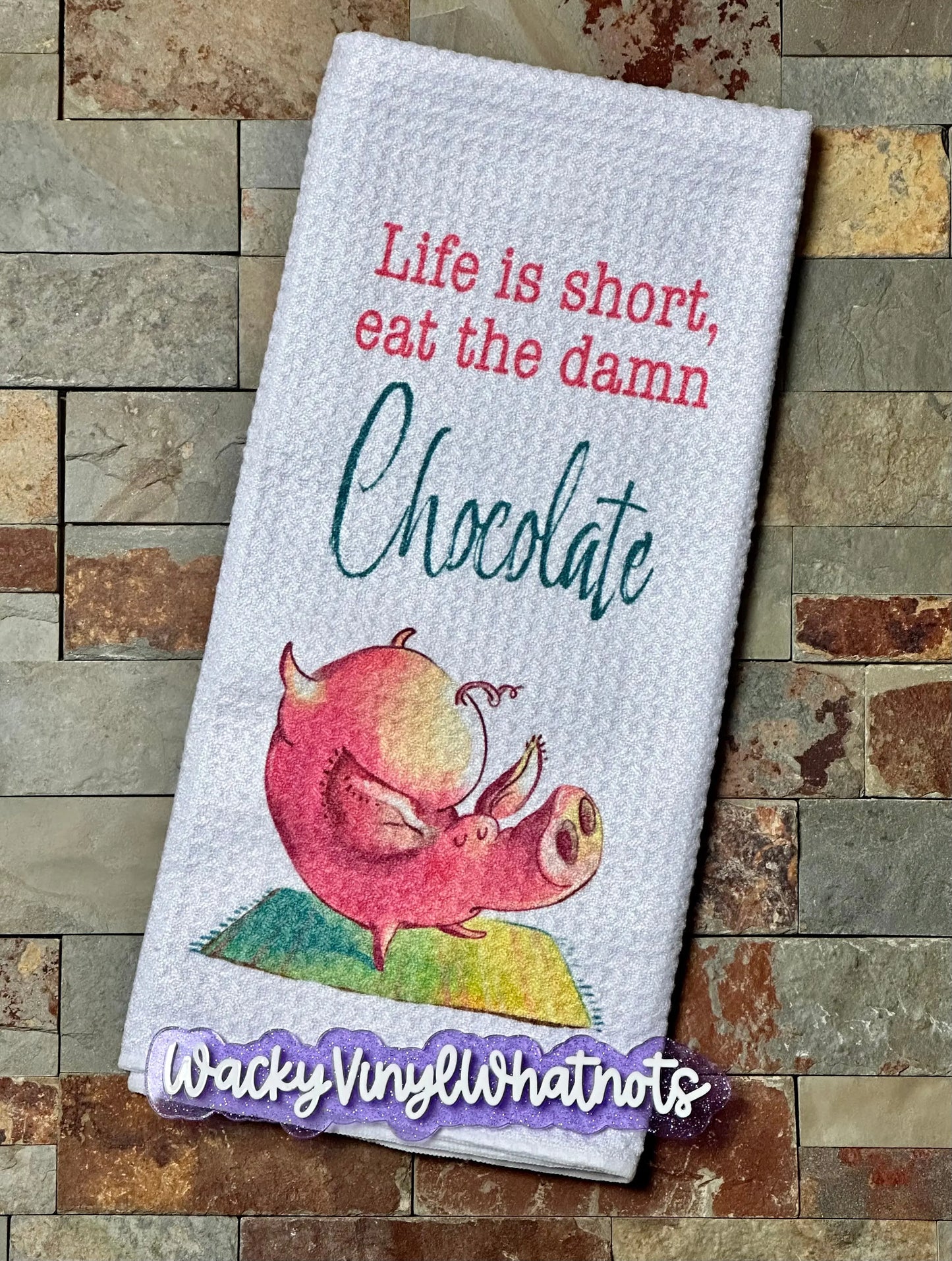 Pig Dish Towels Wacky Vinyl Whatnots, LLC