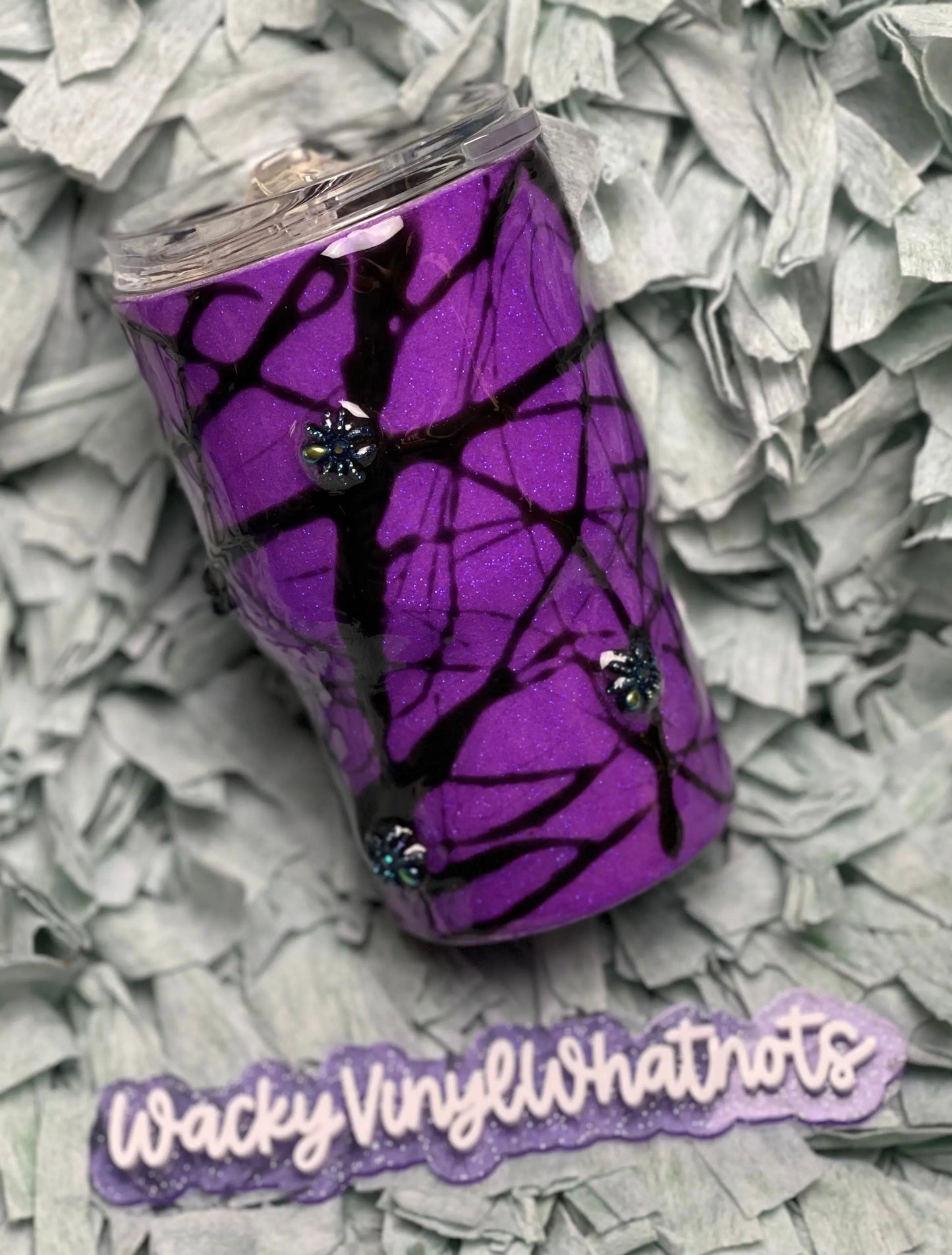 Spiders with Webs Tumbler Wacky Vinyl Whatnots, LLC