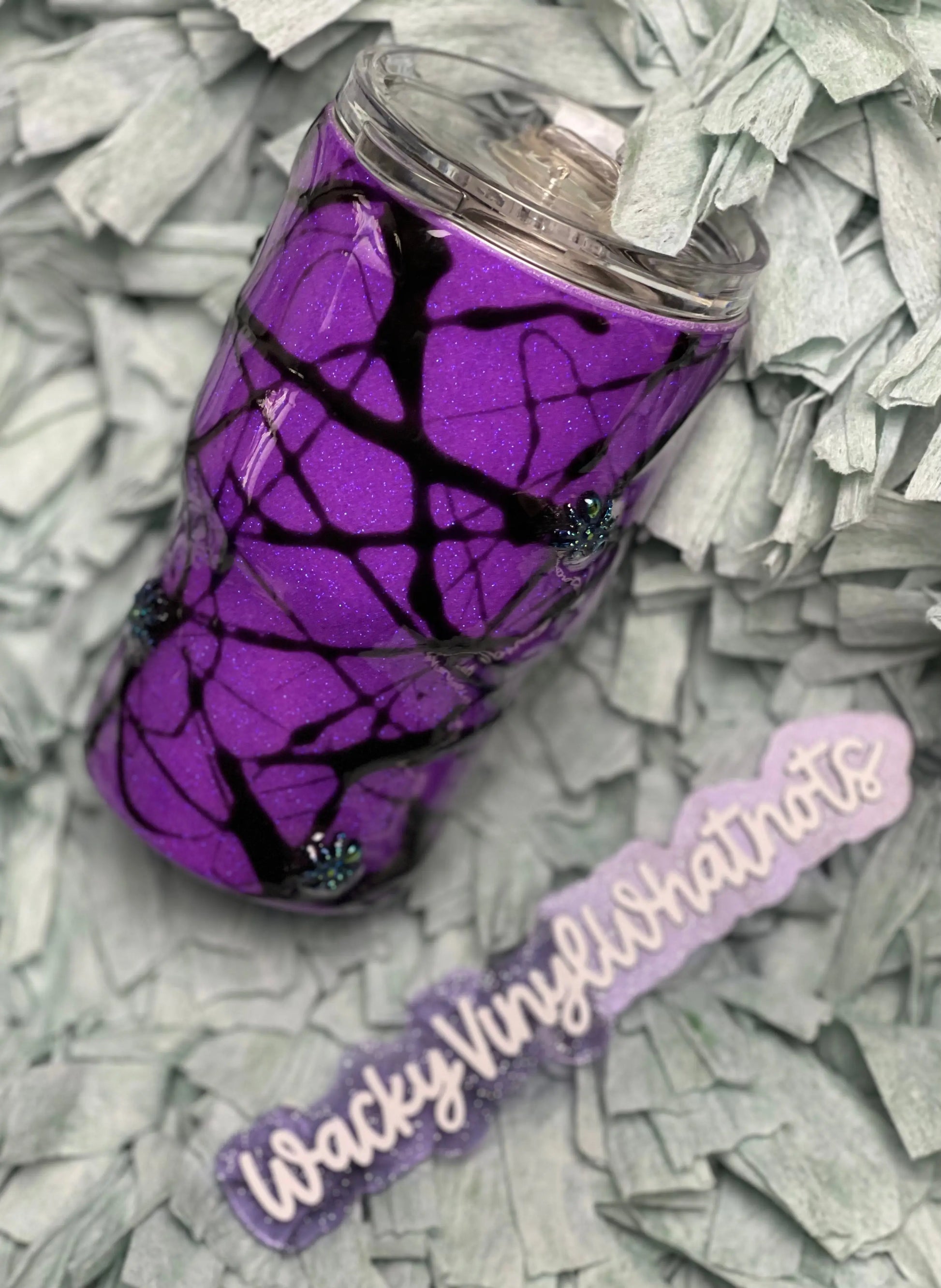 Spiders with Webs Tumbler Wacky Vinyl Whatnots, LLC