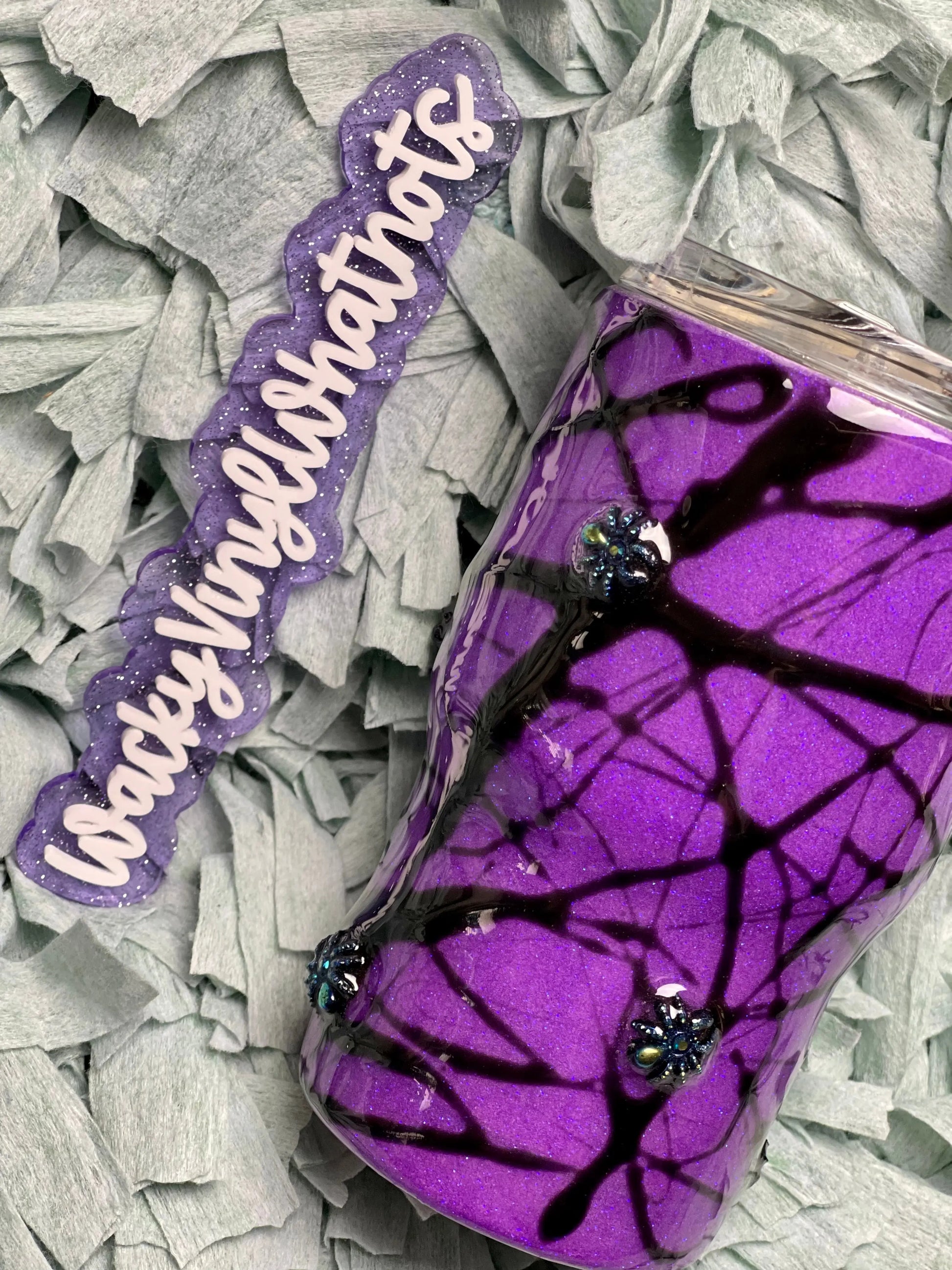 Spiders with Webs Tumbler Wacky Vinyl Whatnots, LLC