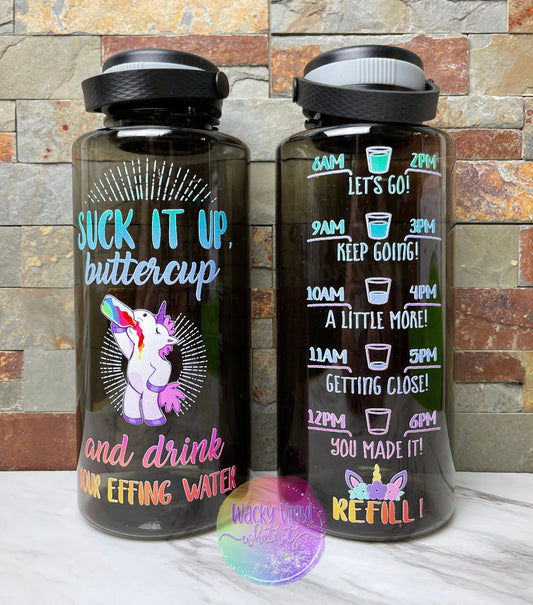 Suck it Up Buttercup Bottle Wacky Vinyl Whatnots, LLC