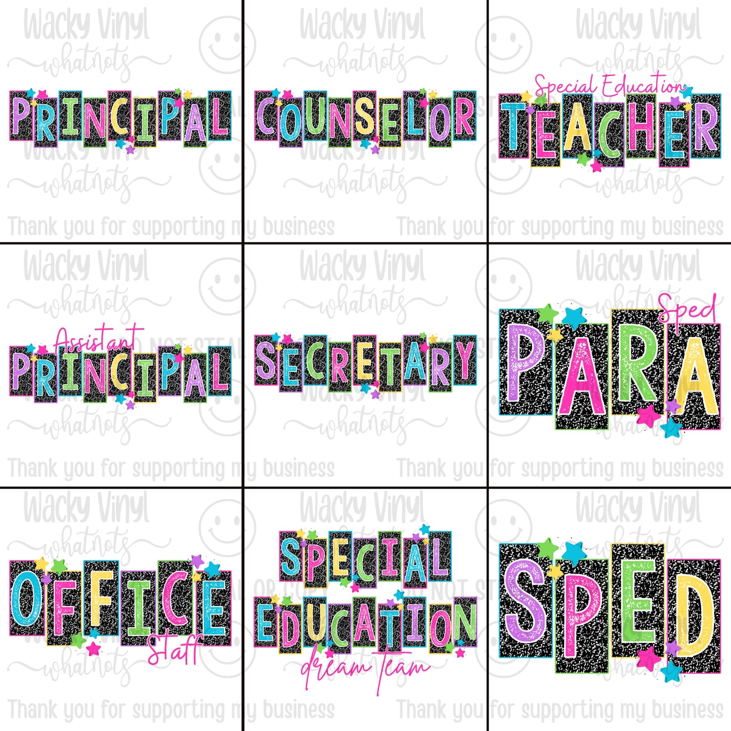 School Staff Tee Wacky Vinyl Whatnots, LLC
