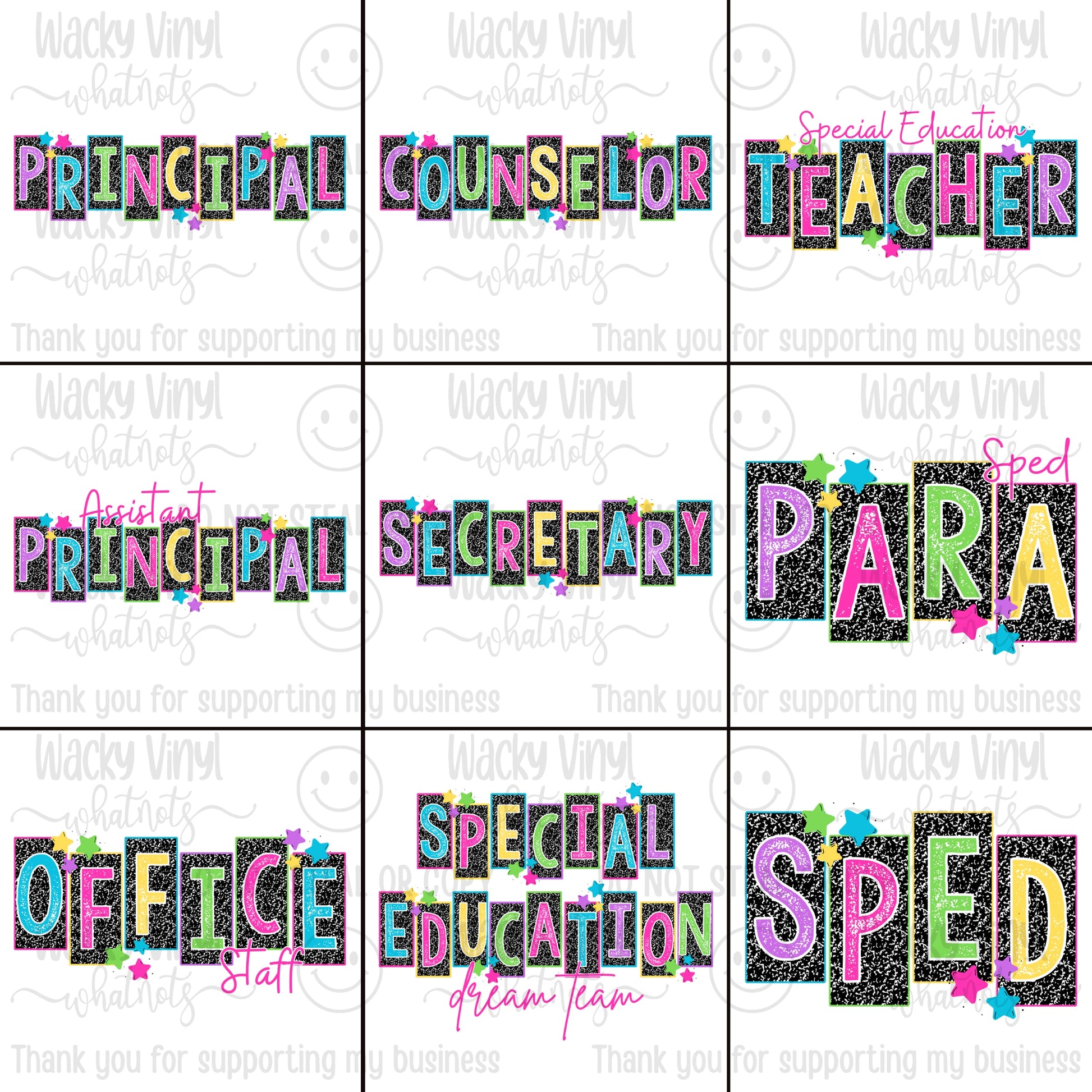 School Staff Tee Wacky Vinyl Whatnots, LLC