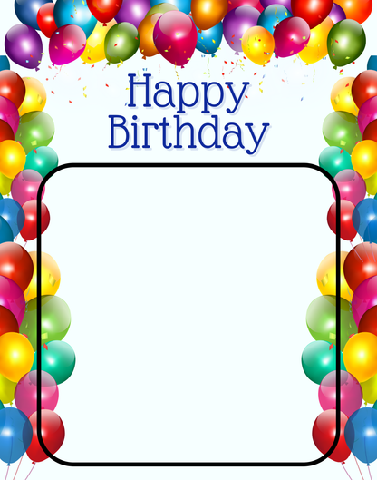 Birthday Jumbo Treat Cards Wacky Vinyl Whatnots, LLC