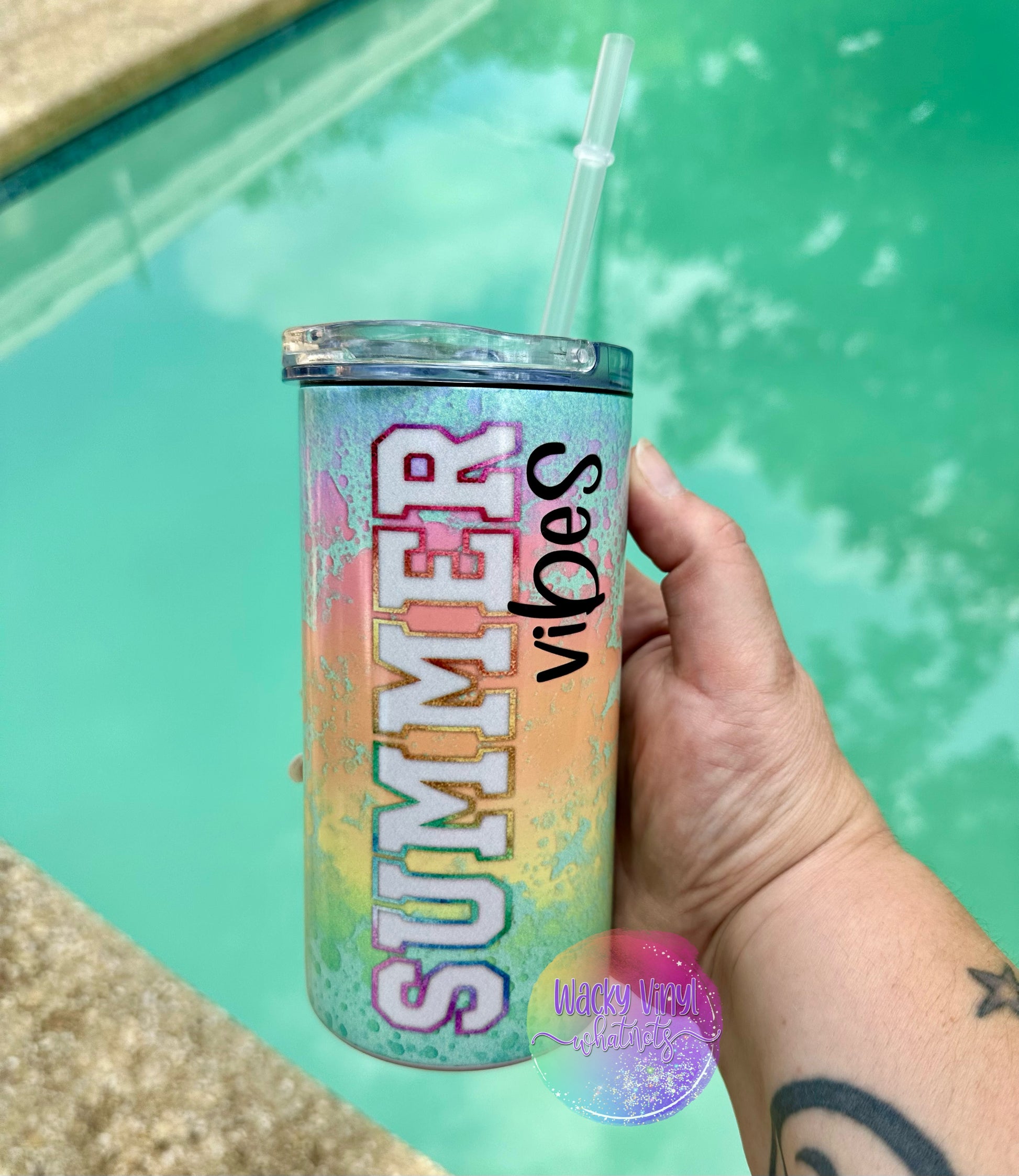 Summer Vibes 4-in-1 Cooler Wacky Vinyl Whatnots, LLC