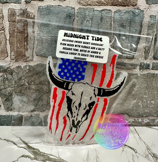 Steer Skull Flag Freshie Wacky Vinyl Whatnots, LLC