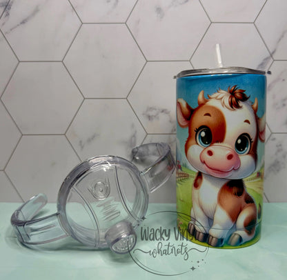 Baby Cow Sippy Duo Tumbler Wacky Vinyl Whatnots, LLC