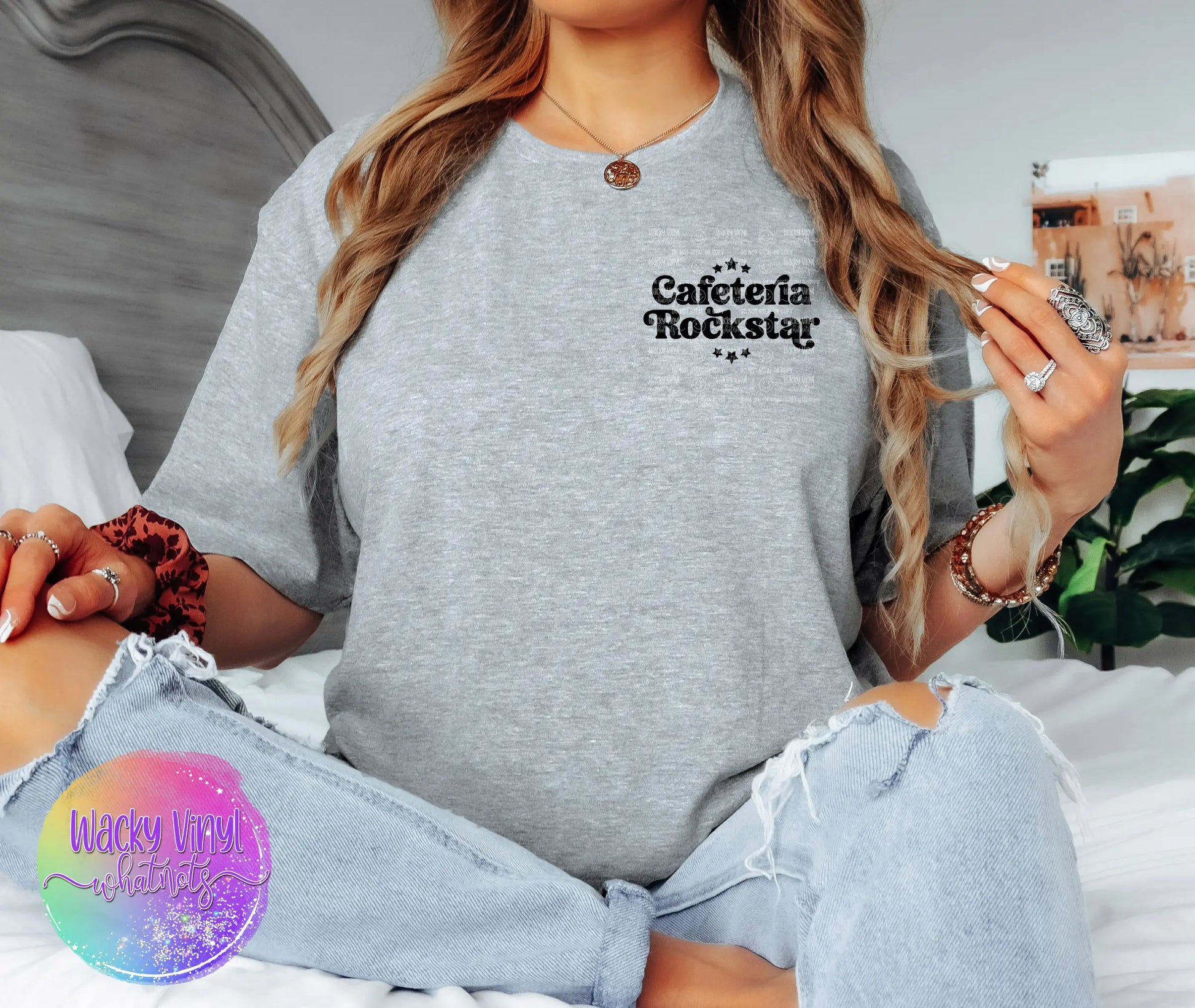 Cafeteria Rockstar Tee Wacky Vinyl Whatnots, LLC