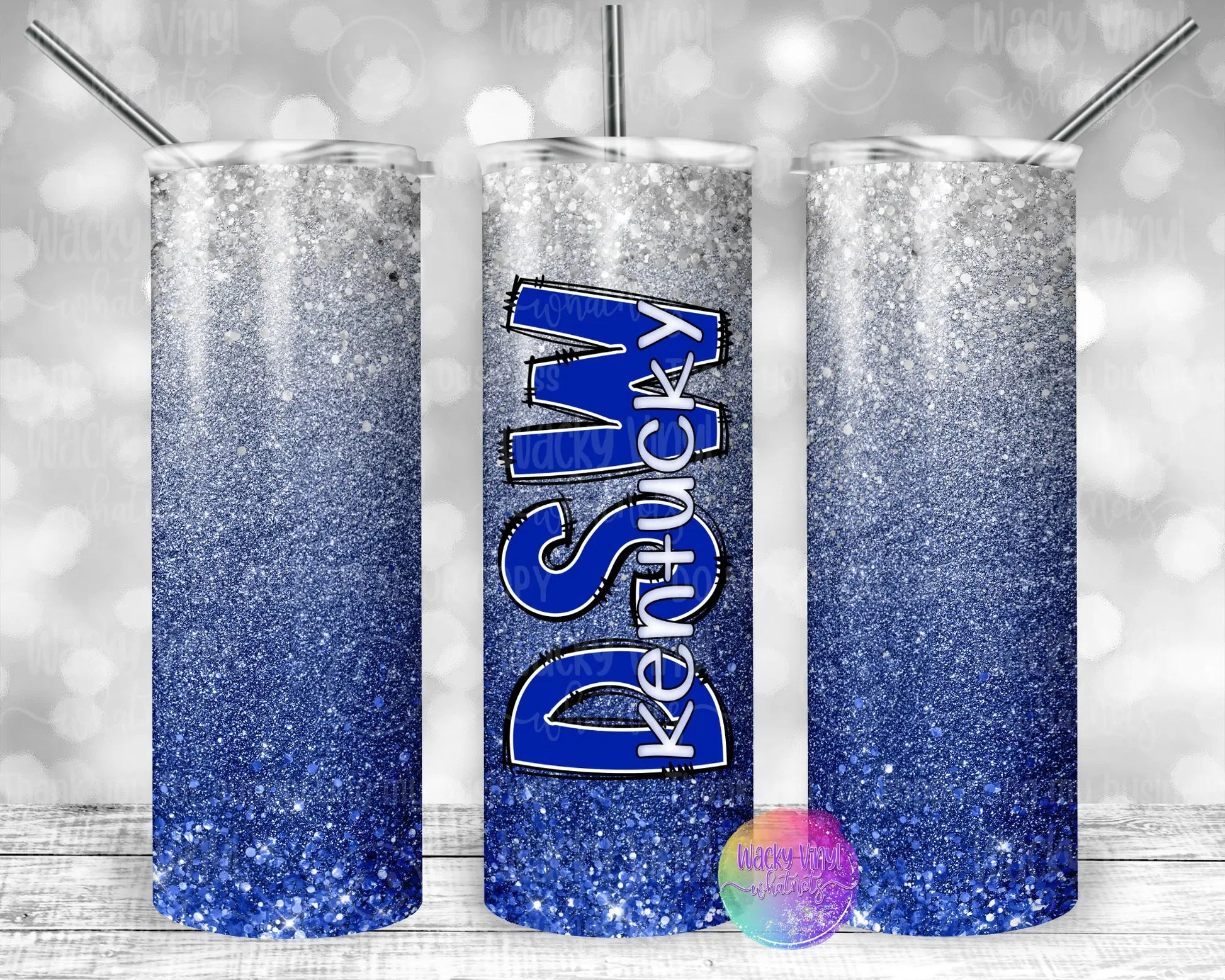 DSW Glittered Tumbler Wacky Vinyl Whatnots, LLC