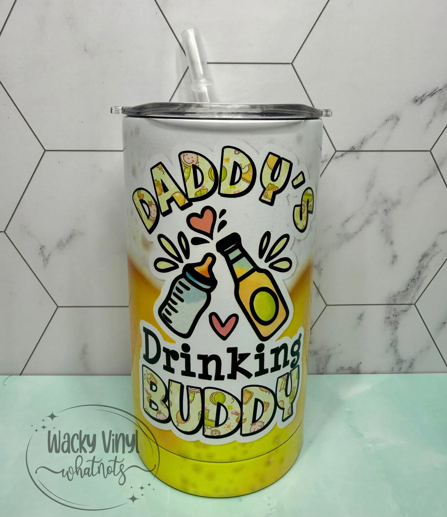 Daddy's Drinking Buddy Sippy Duo Tumbler Wacky Vinyl Whatnots, LLC