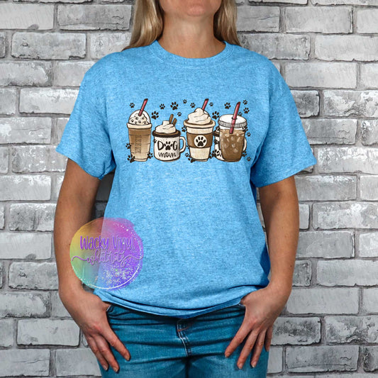 Dog Mom Coffee Tee Wacky Vinyl Whatnots, LLC