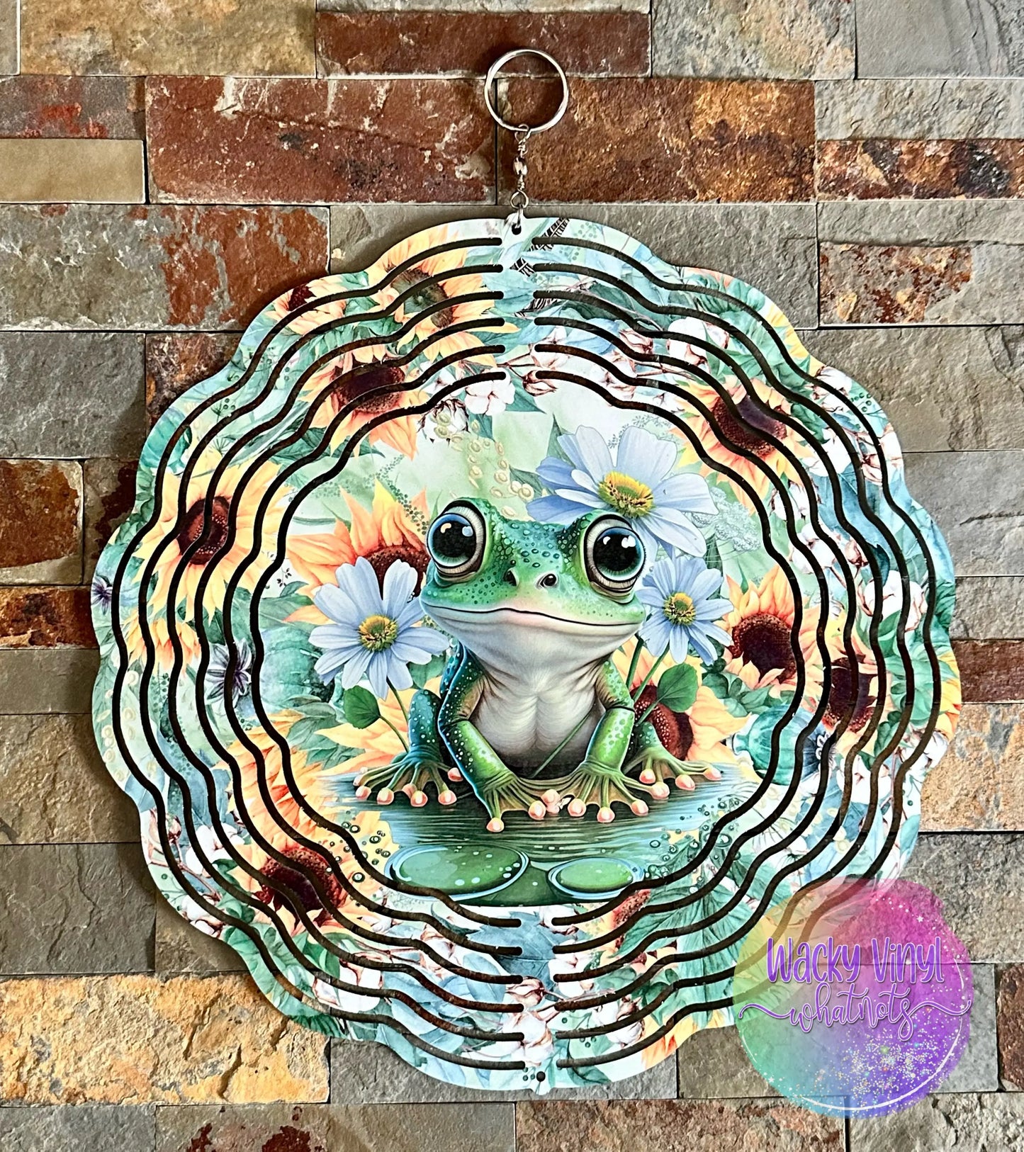 Frog Wind Spinner Wacky Vinyl Whatnots, LLC