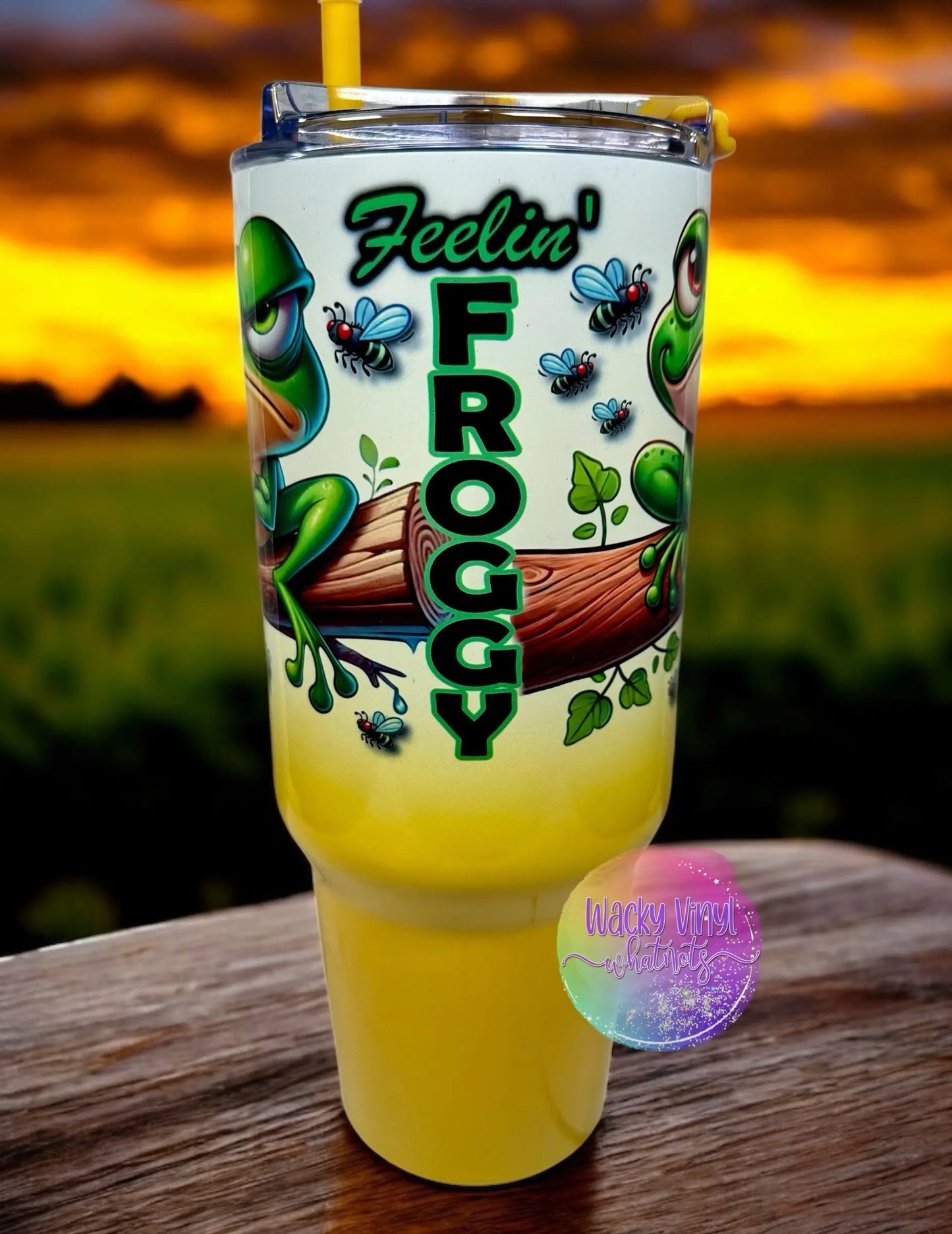 Froggy Tumbler Set Wacky Vinyl Whatnots, LLC