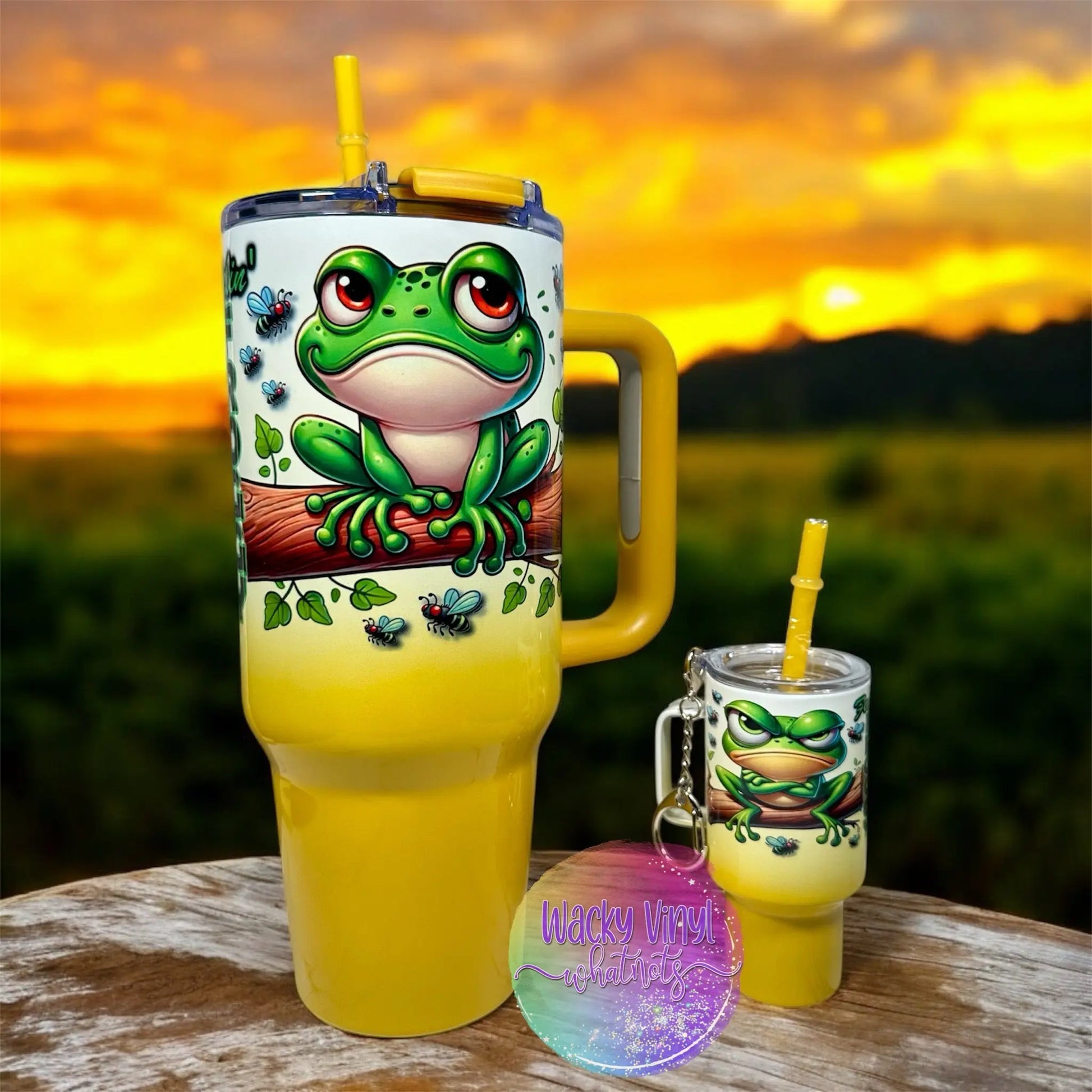 Froggy Tumbler Set Wacky Vinyl Whatnots, LLC