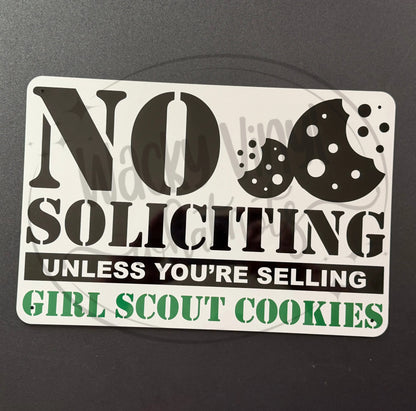 Funny No Soliciting Signs Wacky Vinyl Whatnots, LLC