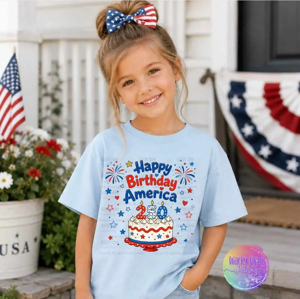 Happy Birthday America Tee Wacky Vinyl Whatnots, LLC