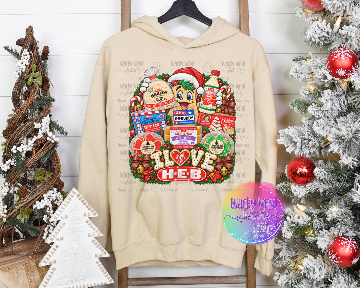 I Love HEB Tee or Crewneck Wacky Vinyl Whatnots, LLC
