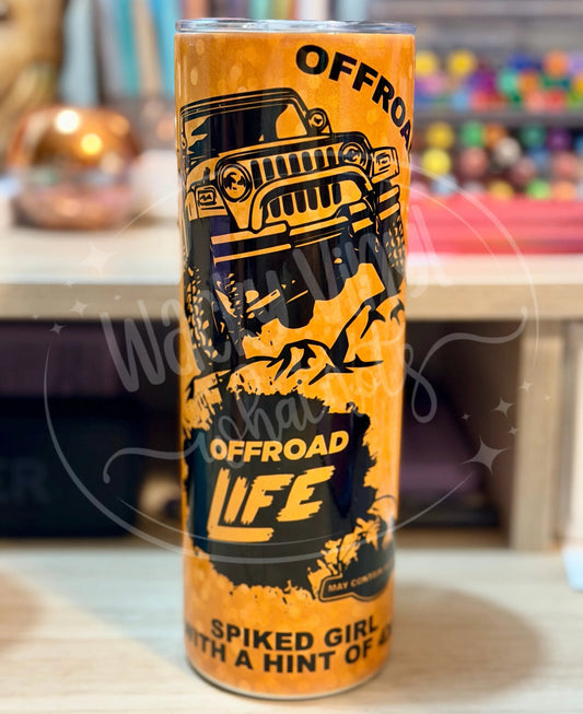 Jeep Girl Orange Tumbler Wacky Vinyl Whatnots, LLC