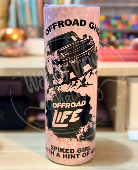 Jeep Girl Pink Tumbler Wacky Vinyl Whatnots, LLC