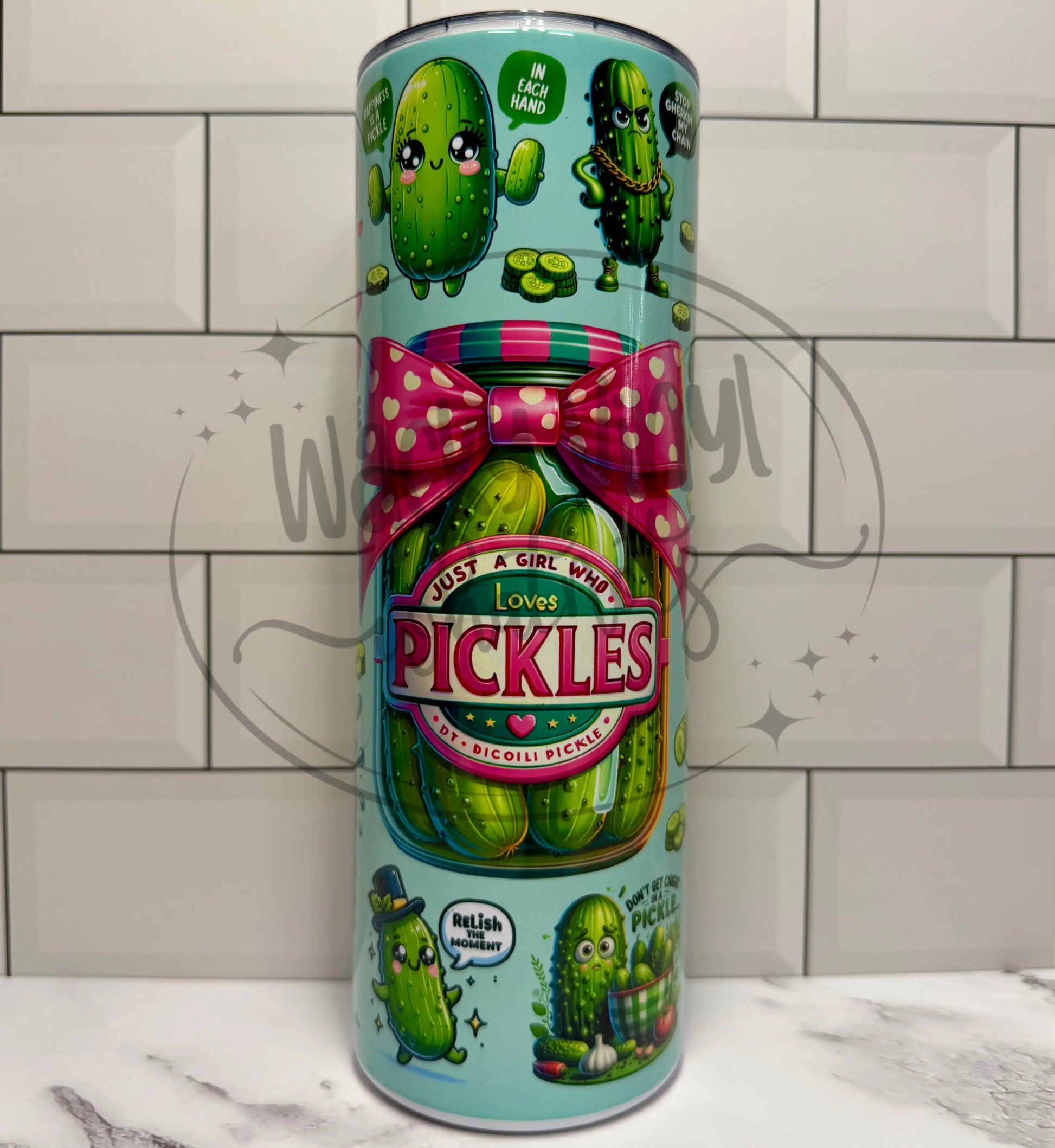 Just a Girl Who Loves Pickles Tumbler Wacky Vinyl Whatnots, LLC